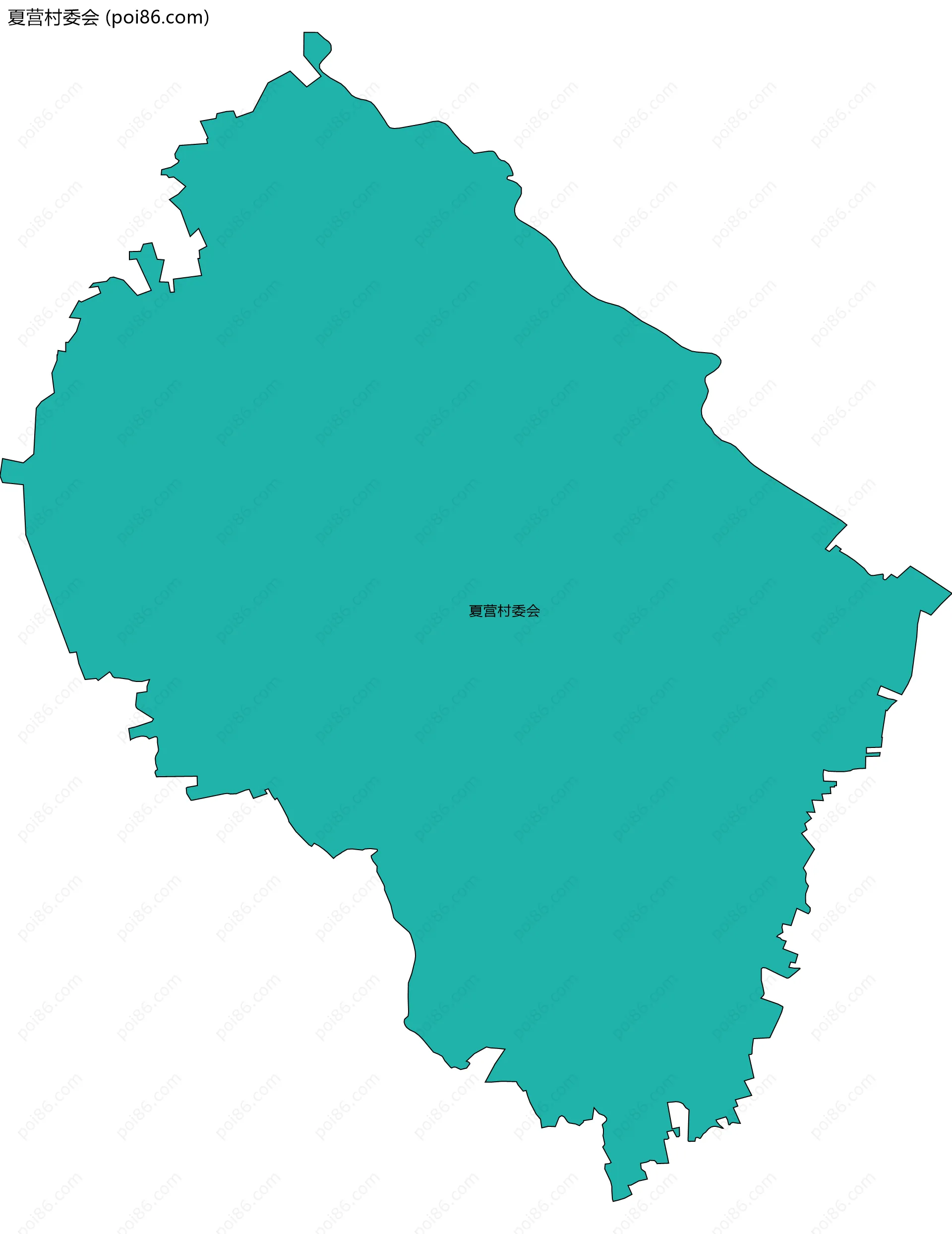 夏营村委会边界地图