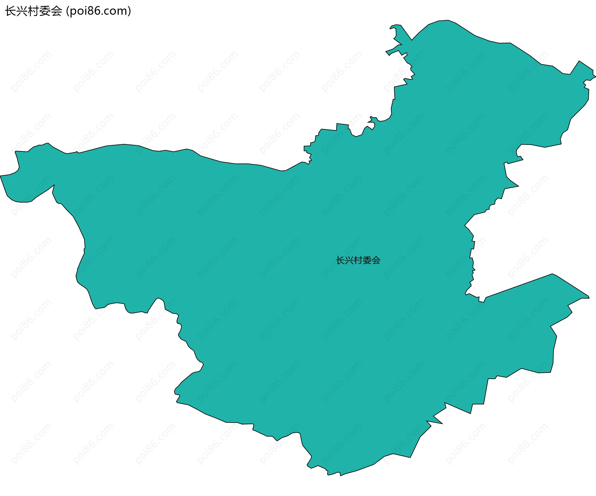 长兴村委会边界地图