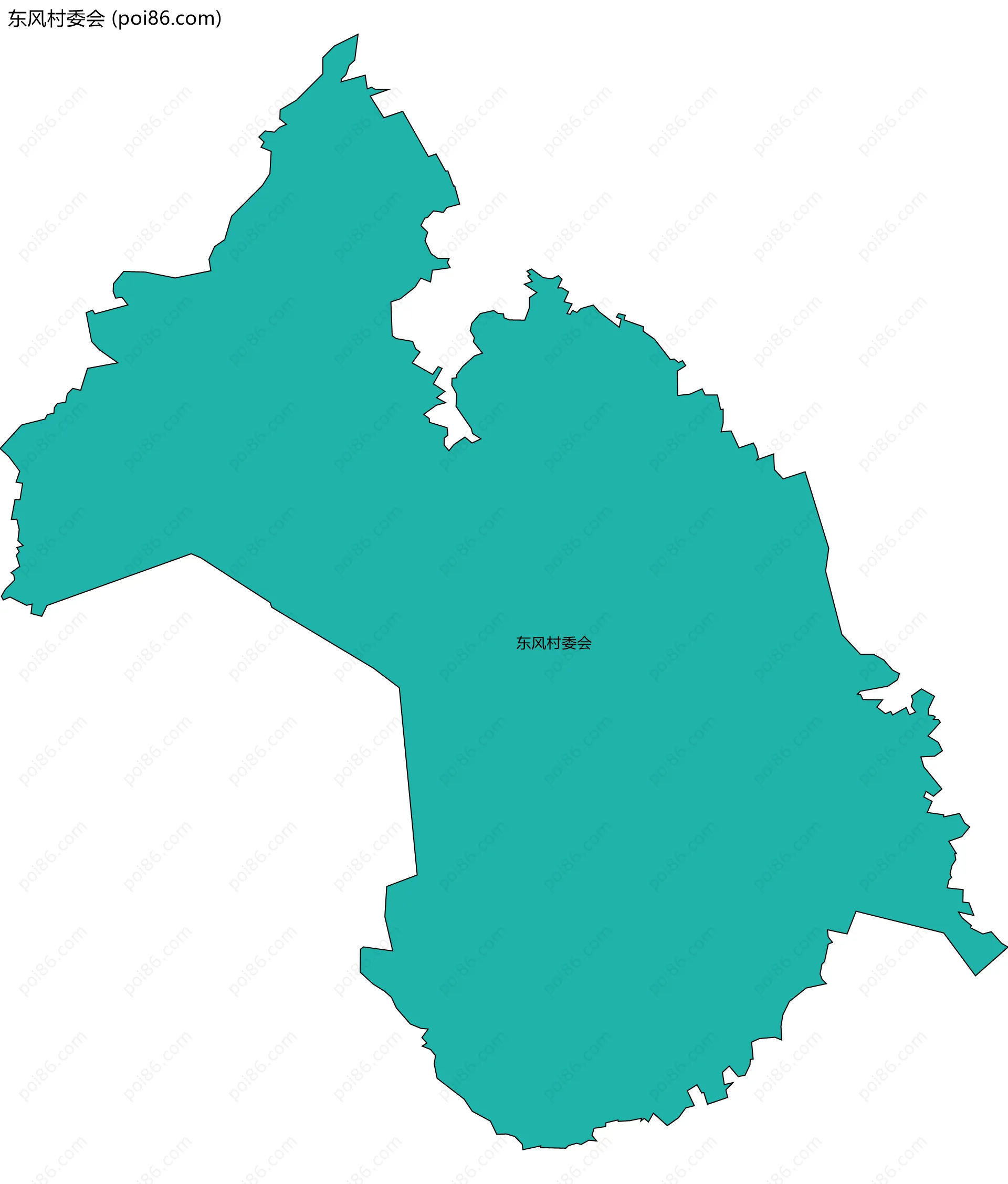 东风村委会边界地图