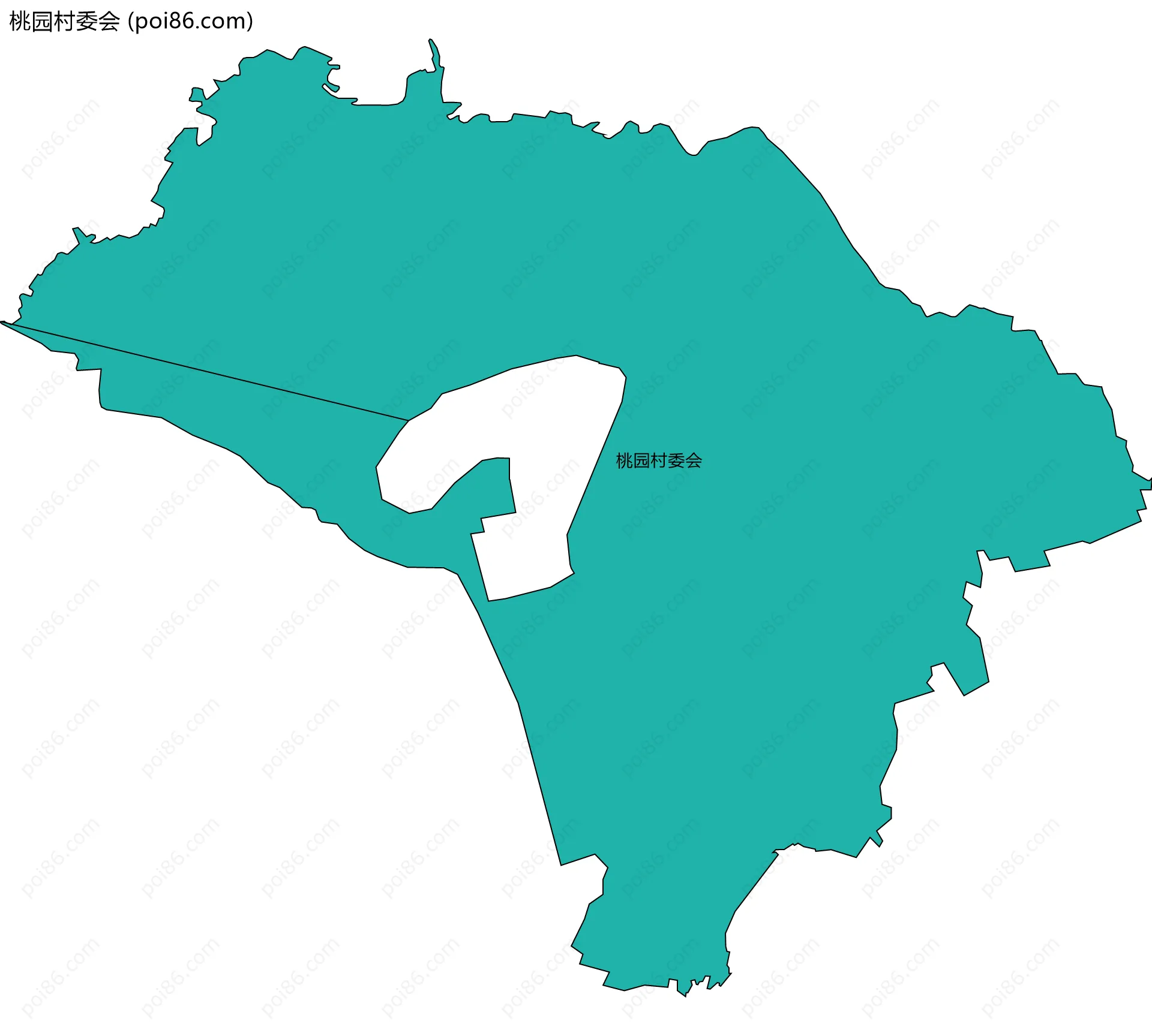 桃园村委会边界地图