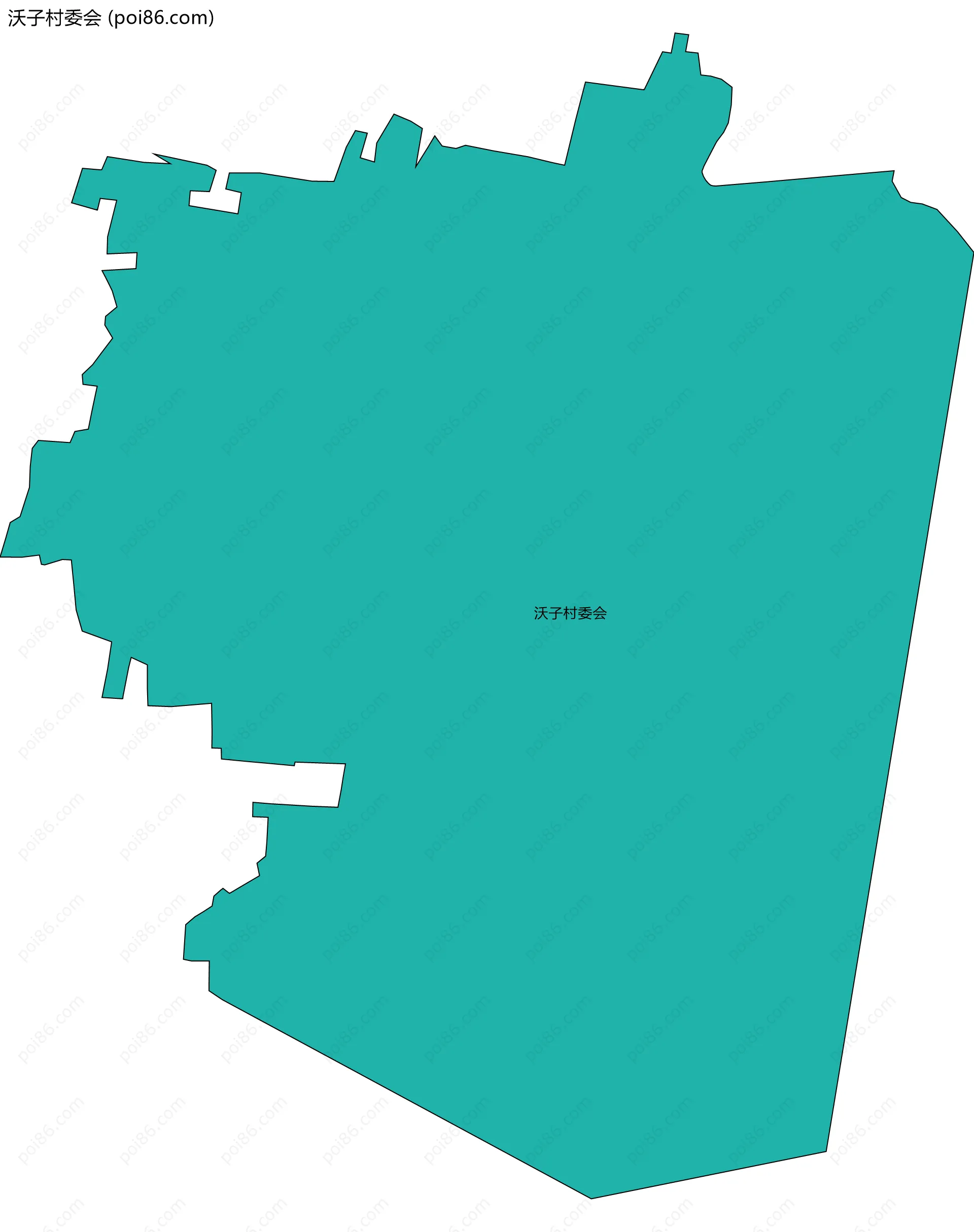 沃子村委会边界地图