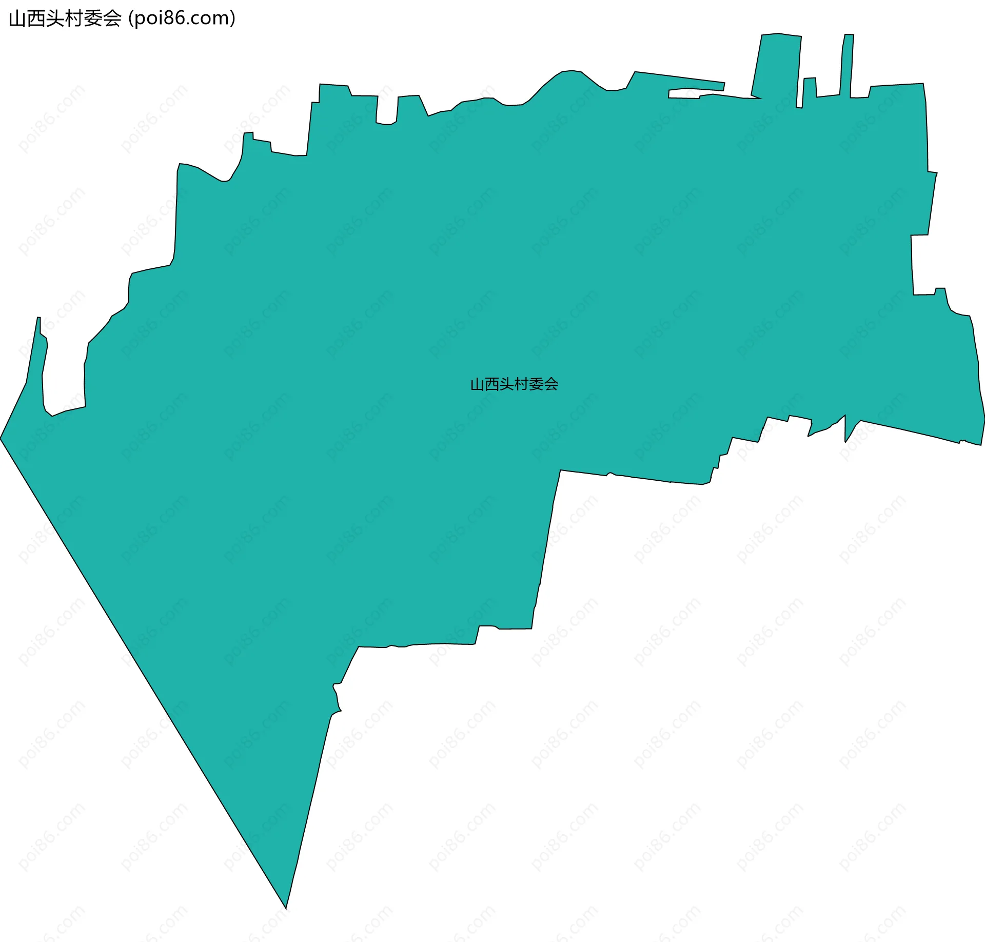 山西头村委会边界地图