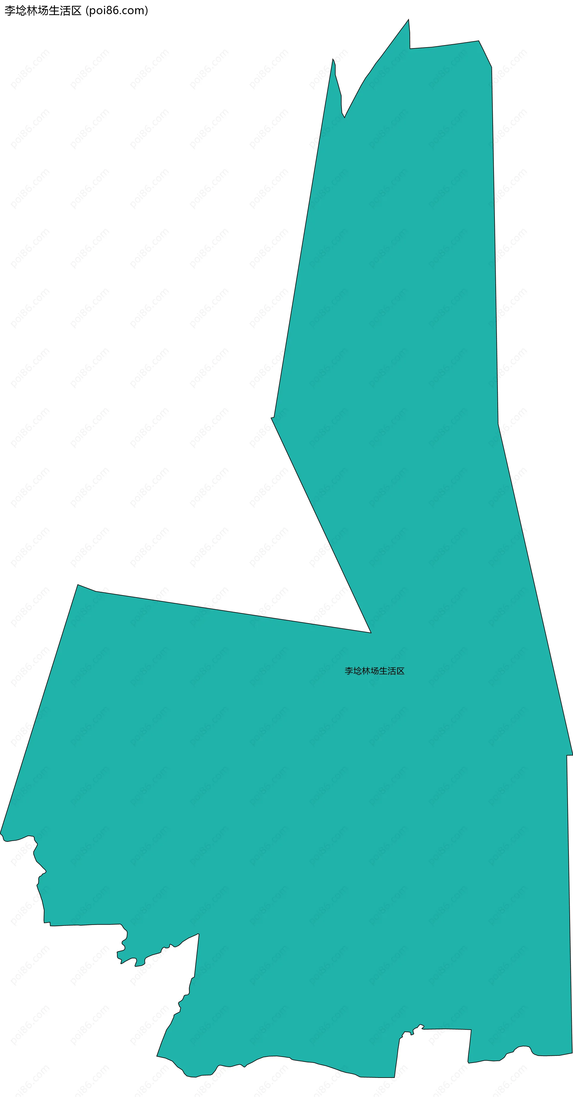 李埝林场生活区边界地图