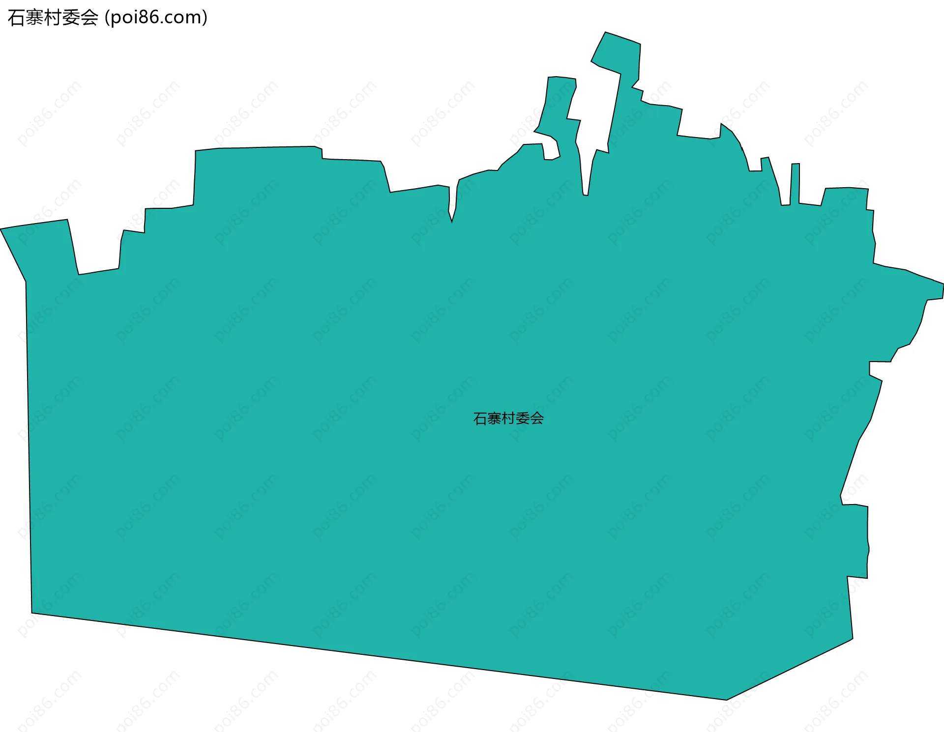 石寨村委会边界地图
