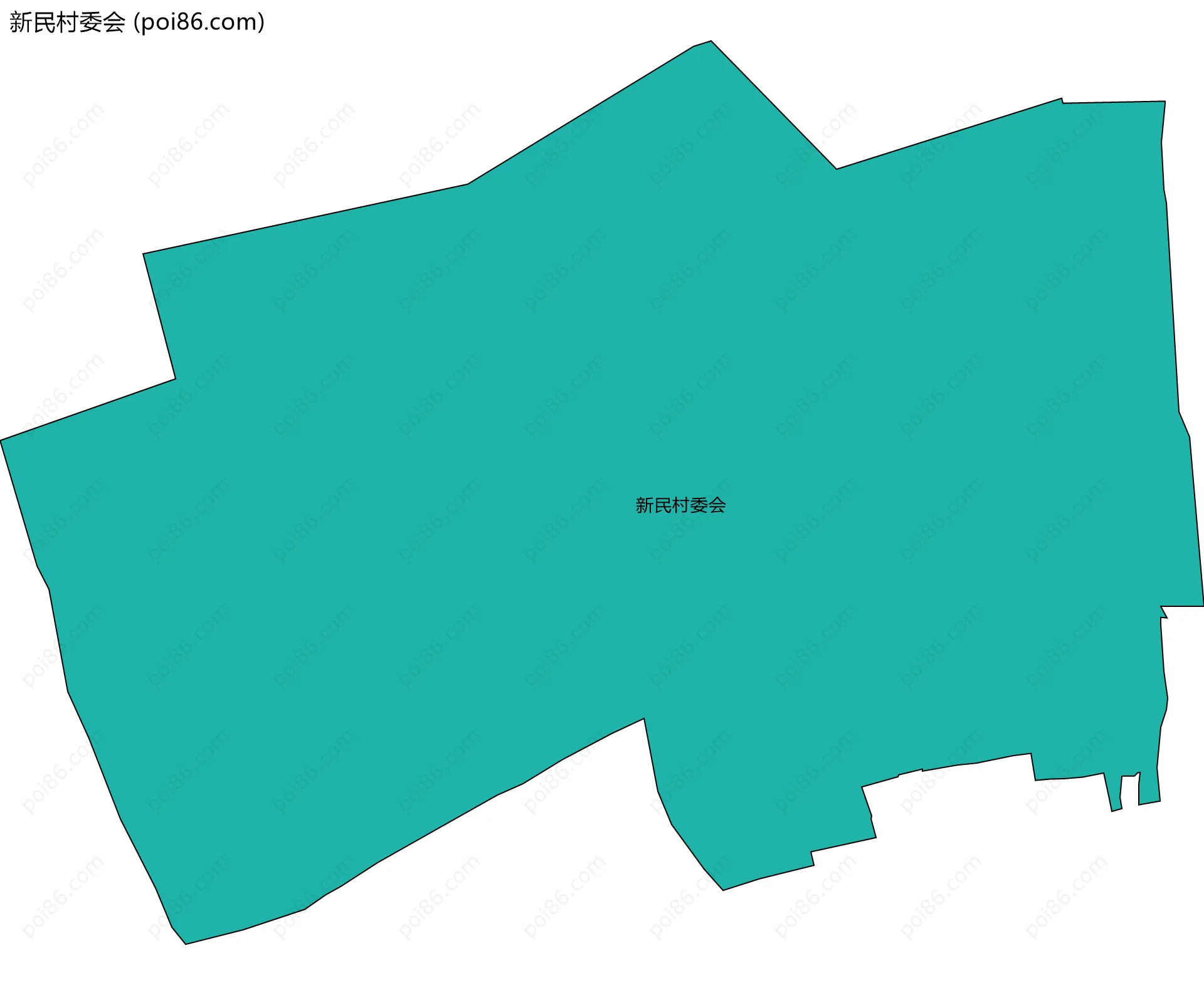 新民村委会边界地图