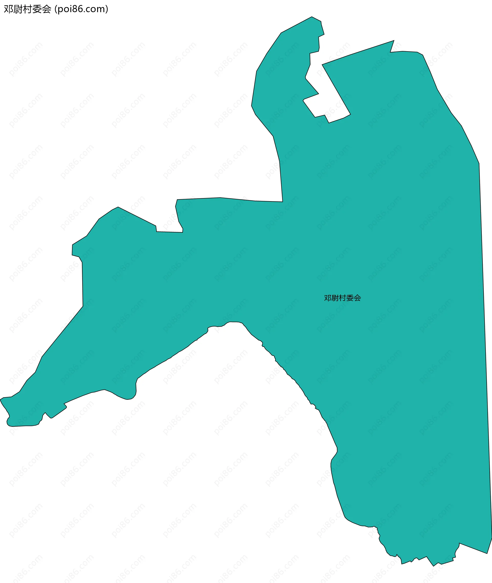 邓尉村委会边界地图