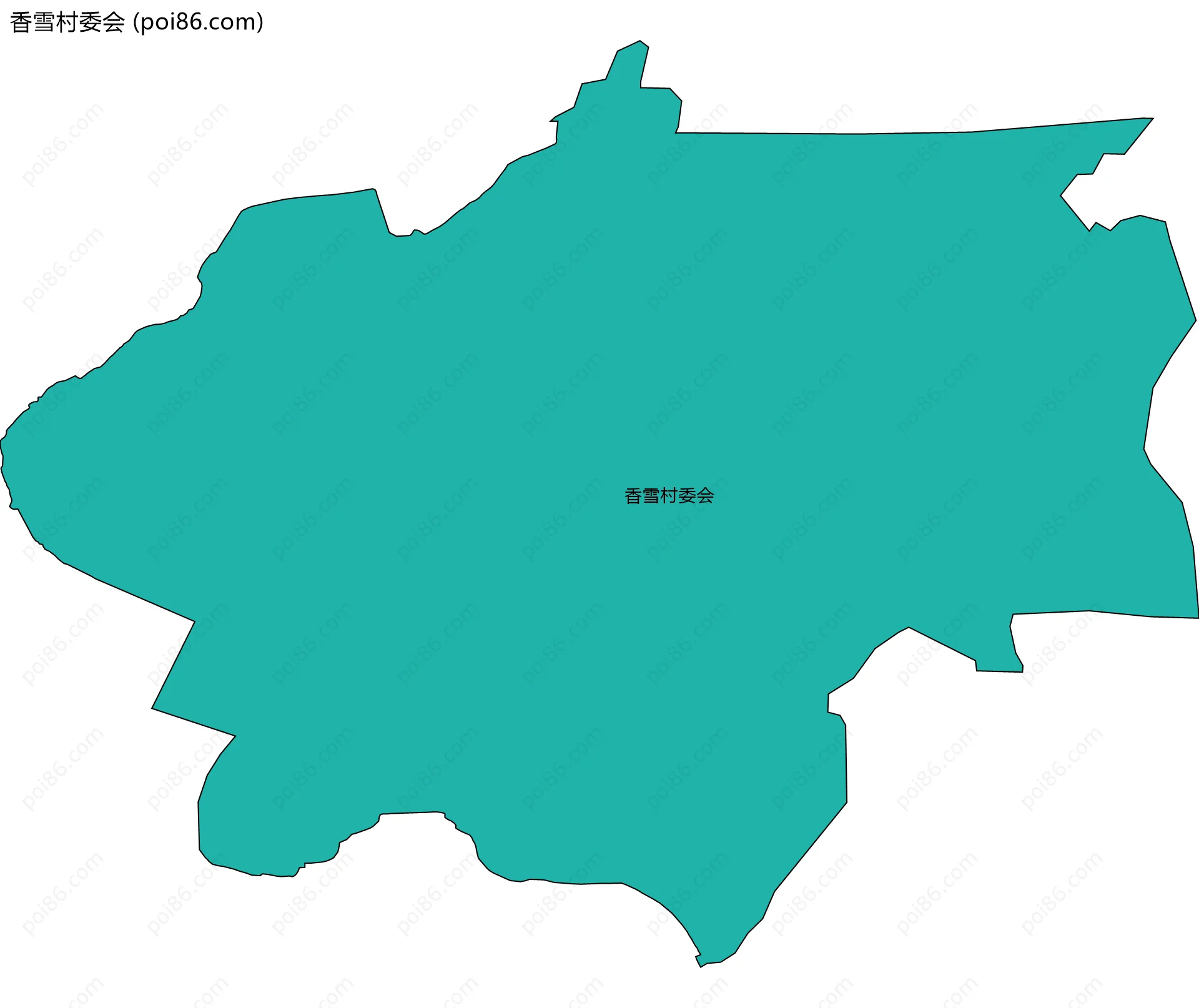 香雪村委会边界地图