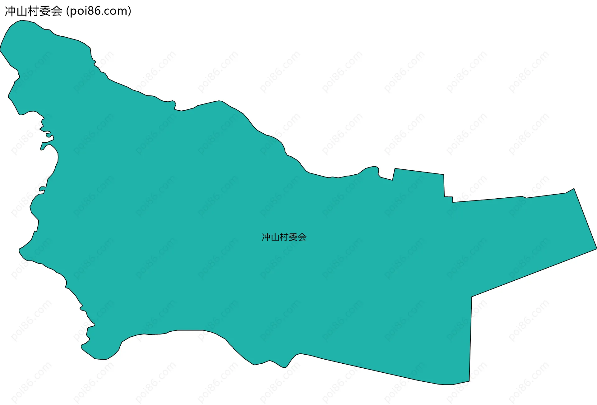 冲山村委会边界地图