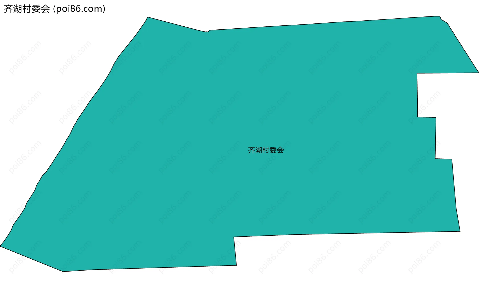 齐湖村委会边界地图