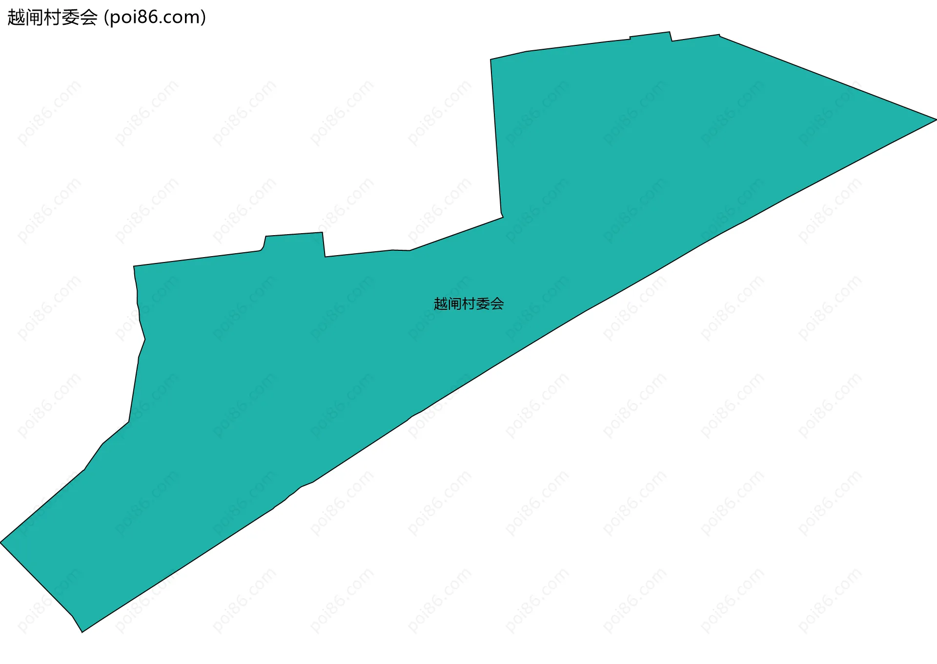 越闸村委会边界地图