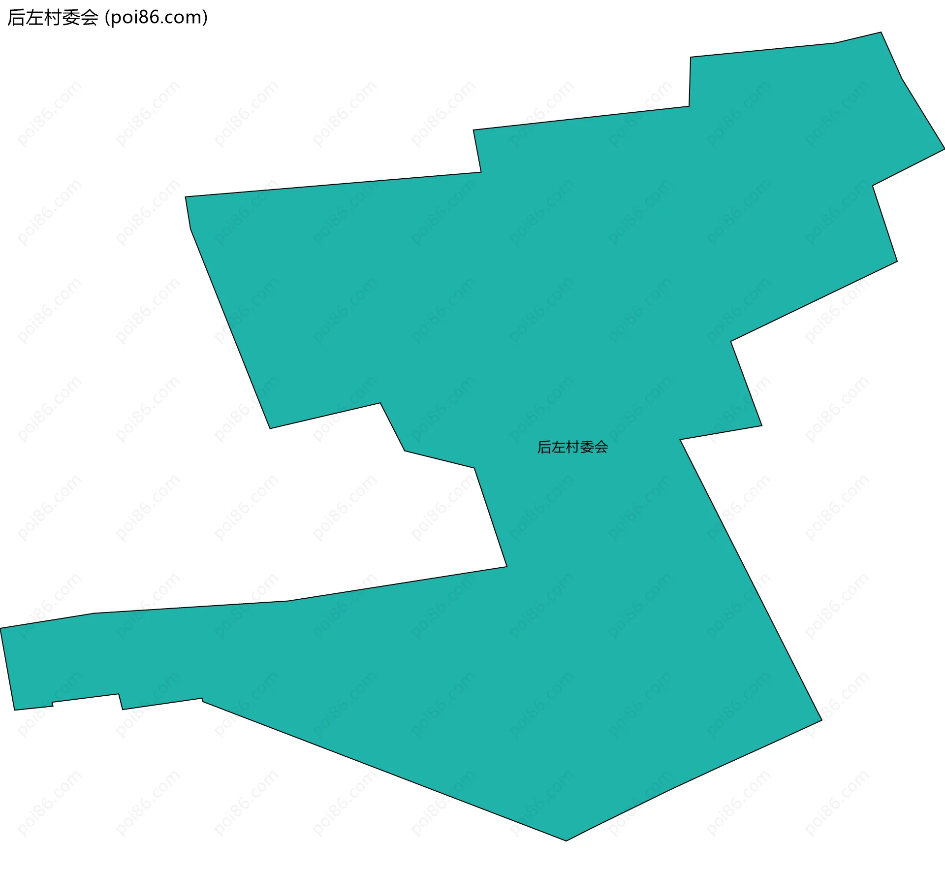 后左村委会边界地图