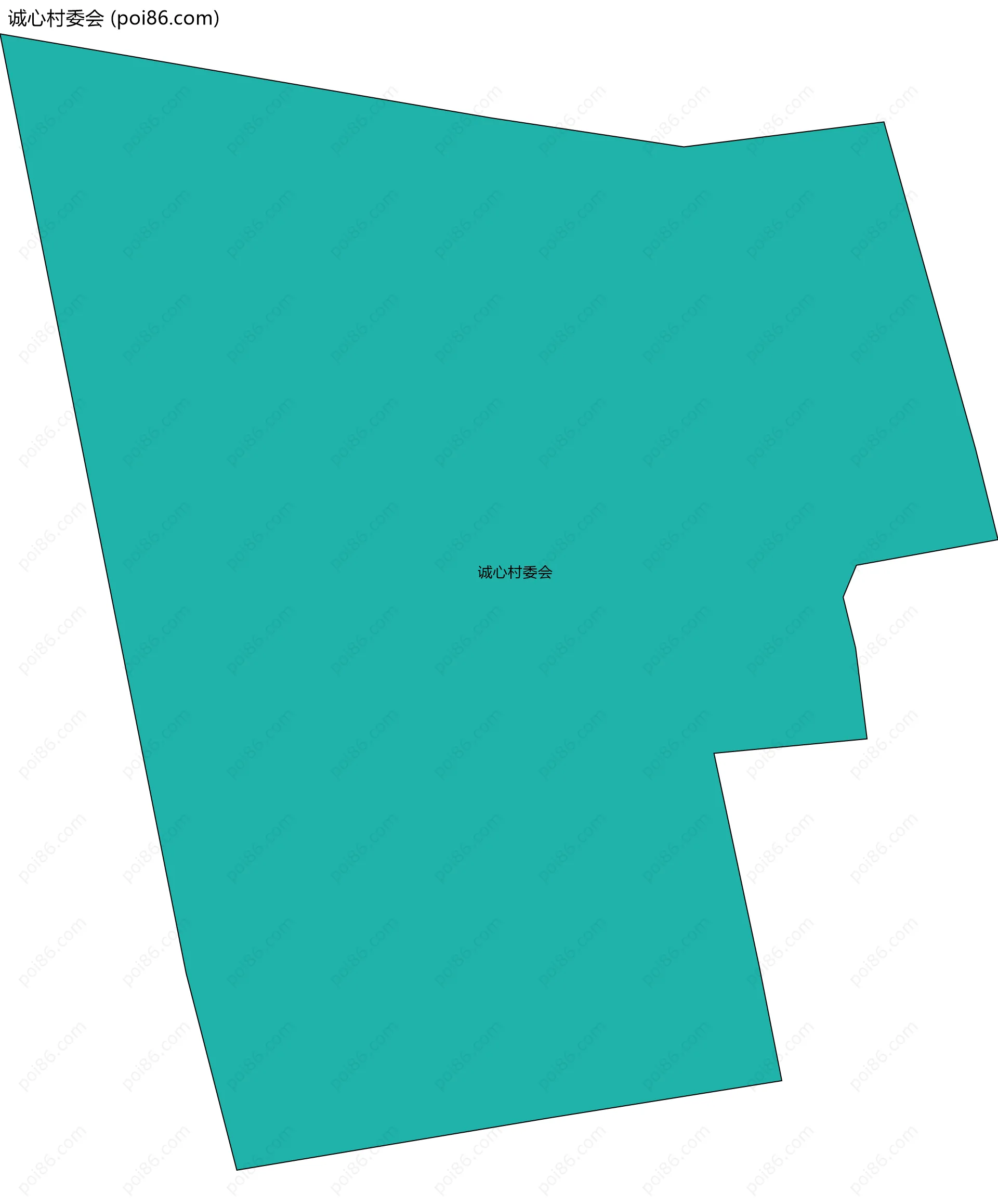 诚心村委会边界地图