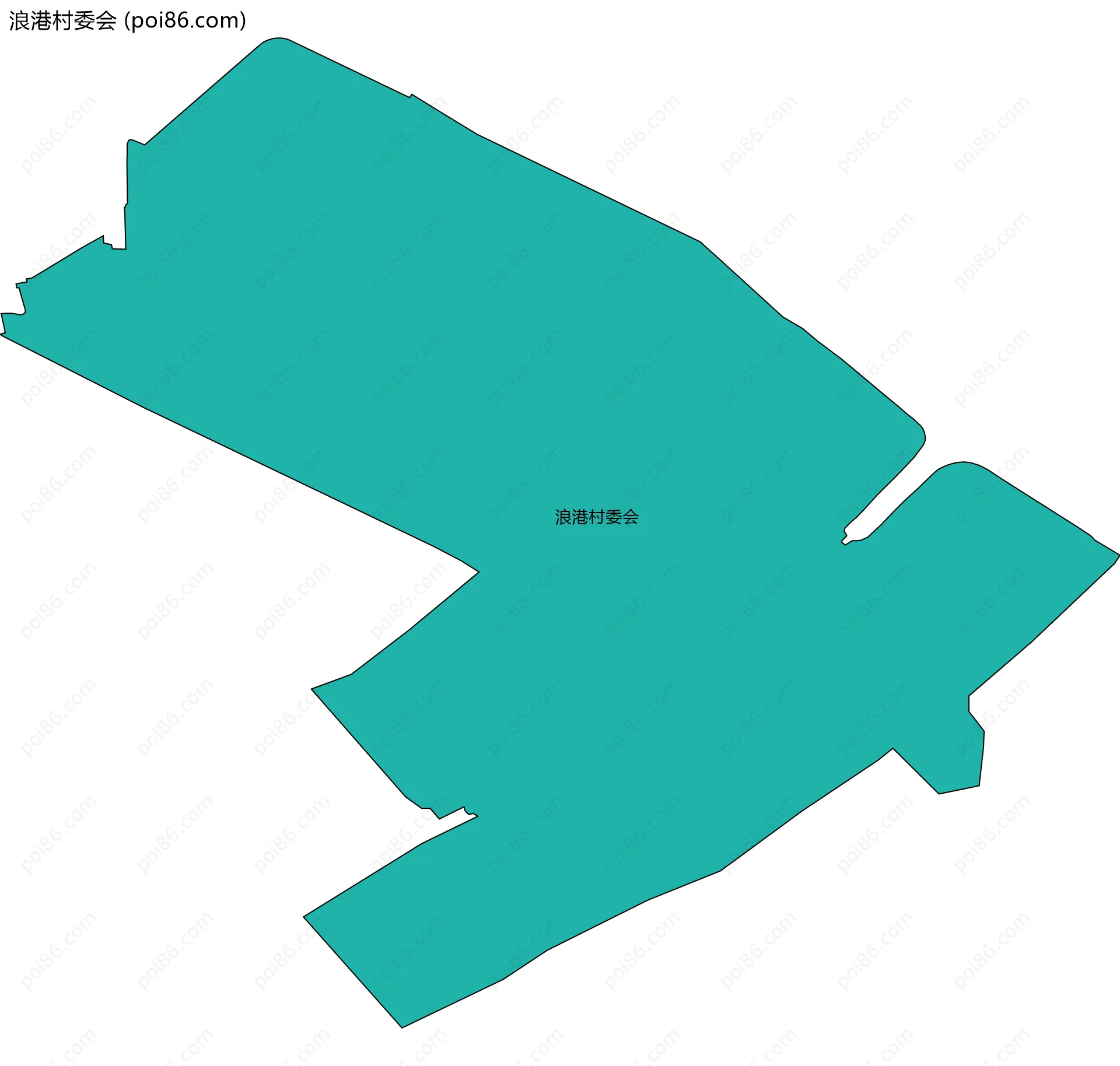 浪港村委会边界地图