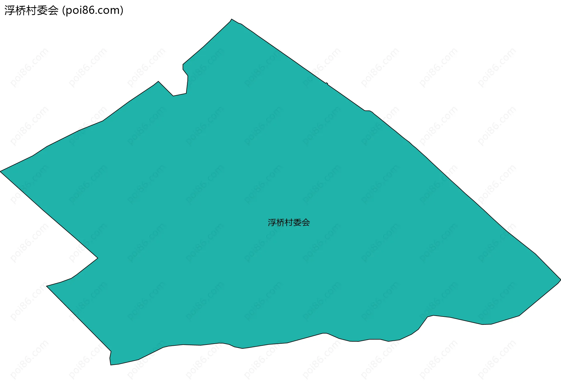 浮桥村委会边界地图