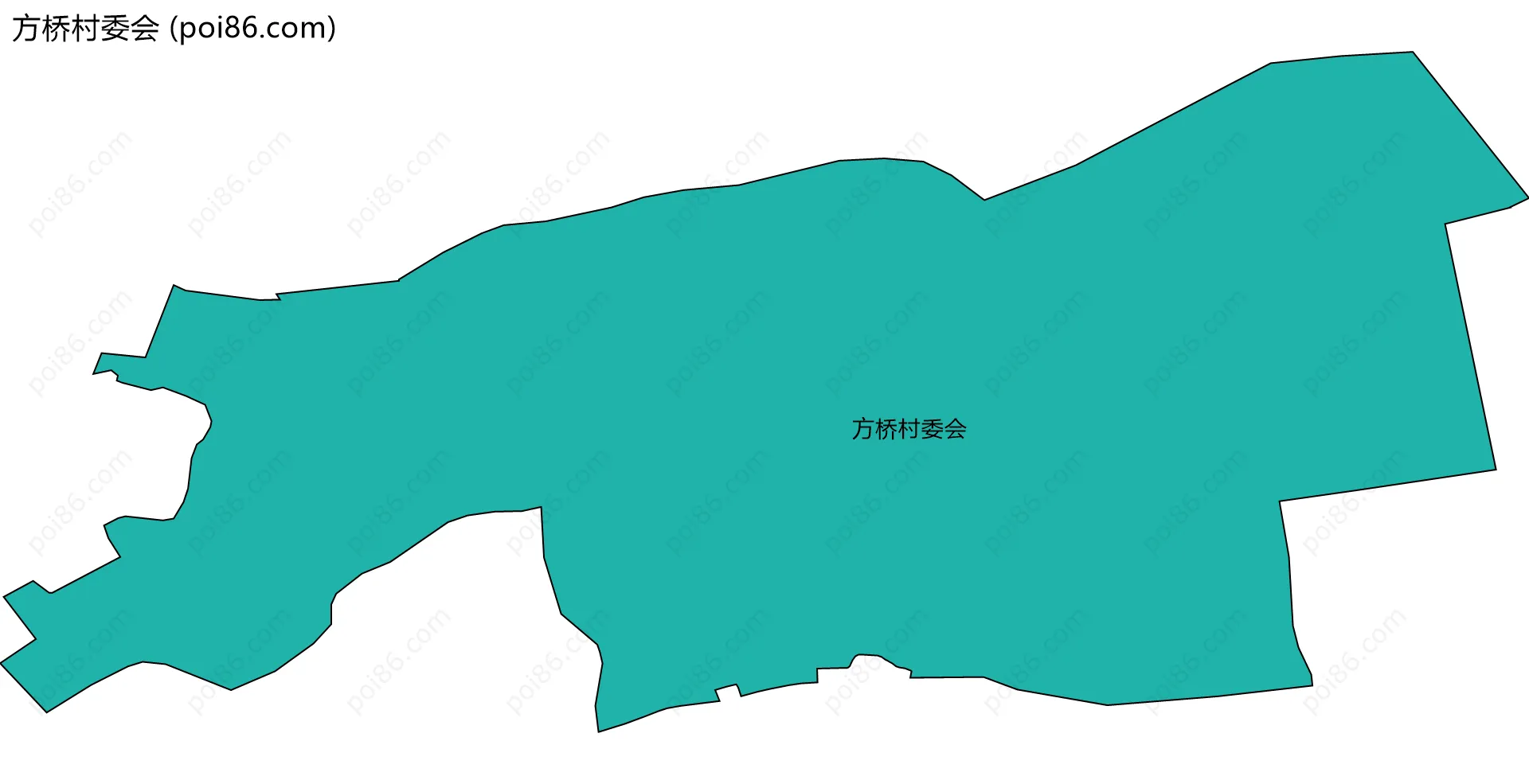 方桥村委会边界地图