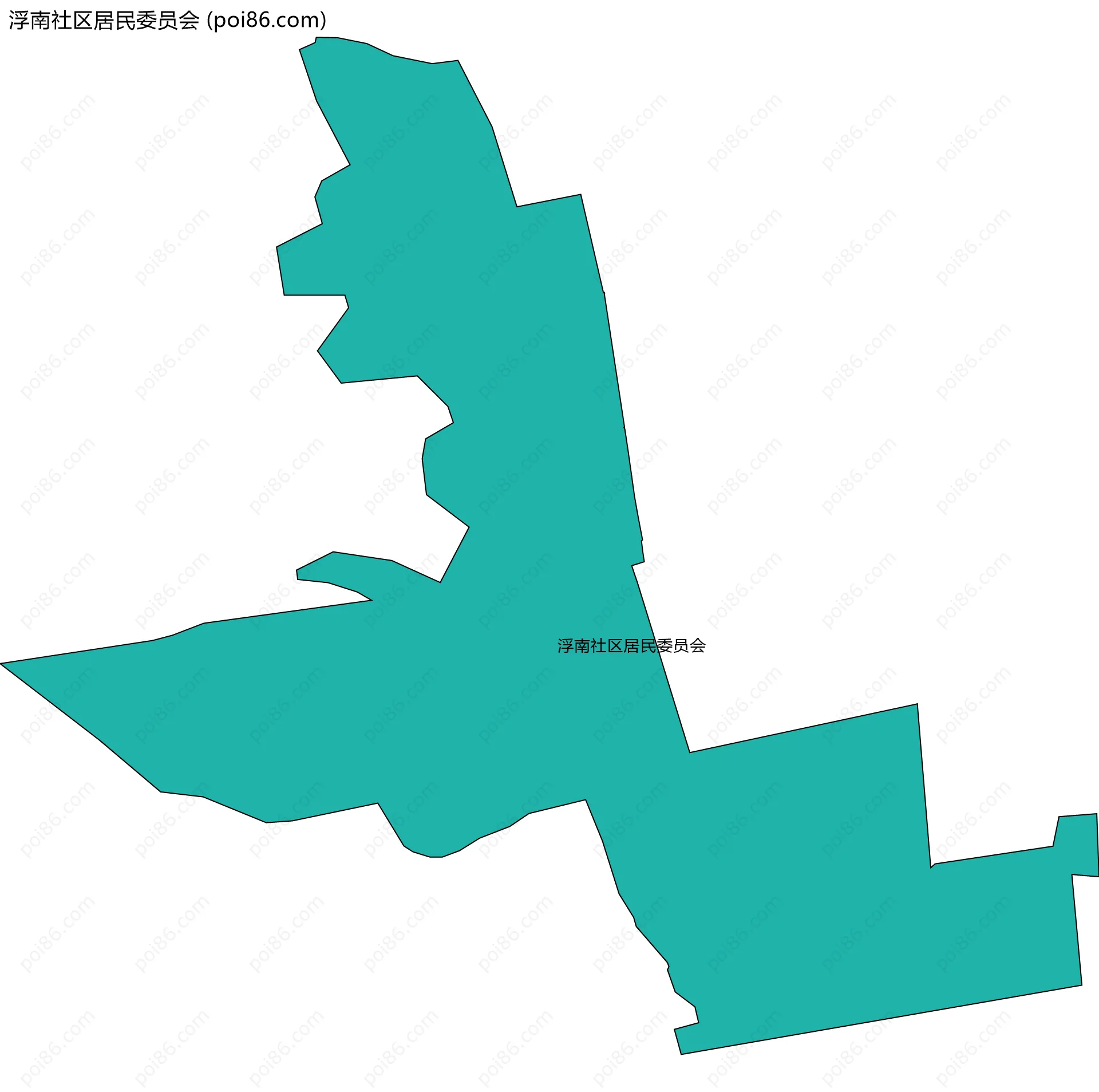 浮南社区居民委员会边界地图