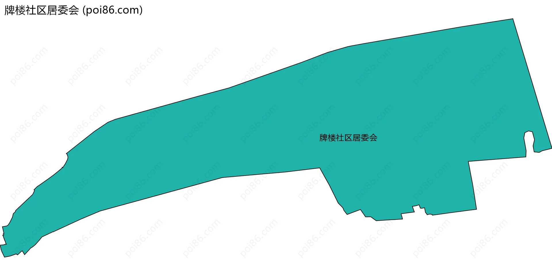 牌楼社区居委会边界地图