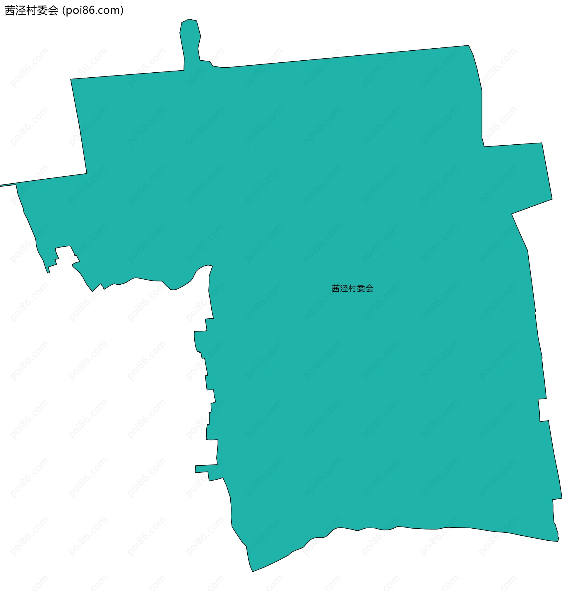 茜泾村委会边界地图