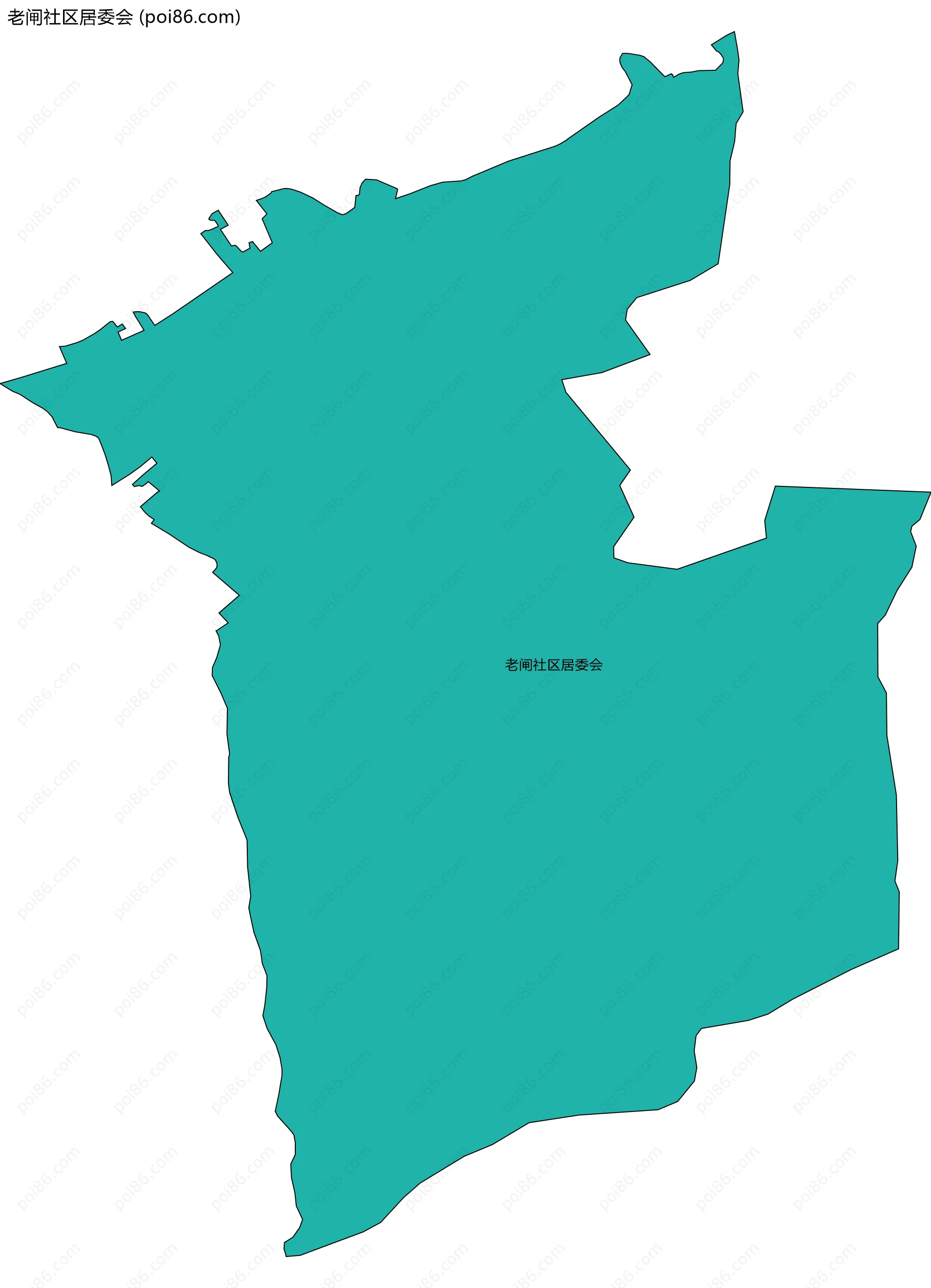 老闸社区居委会边界地图