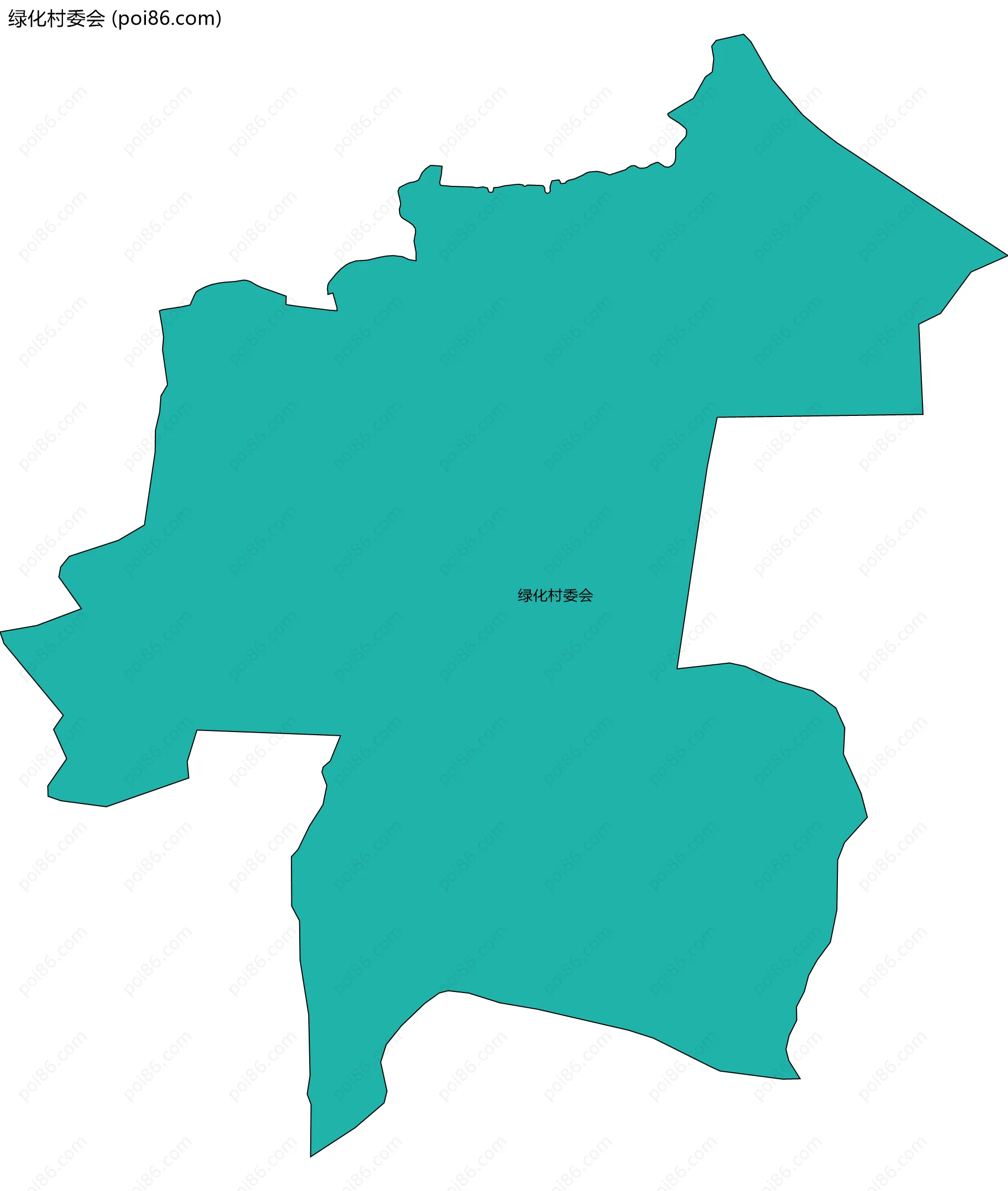 绿化村委会边界地图