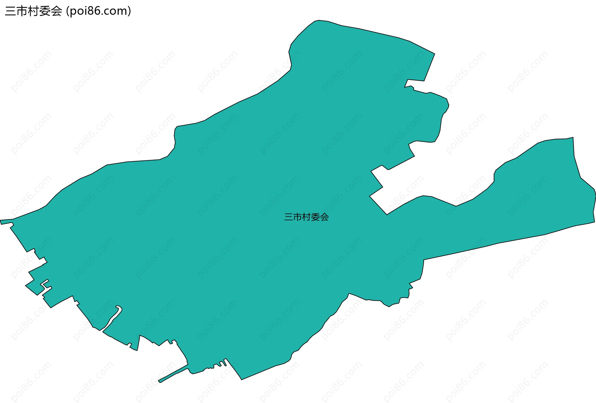 三市村委会边界地图