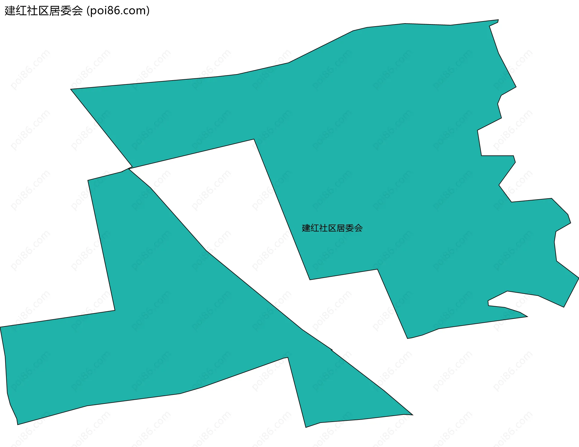 建红社区居委会边界地图