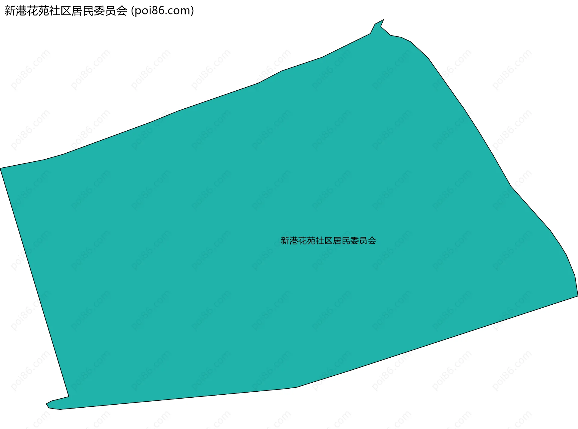 新港花苑社区居民委员会边界地图