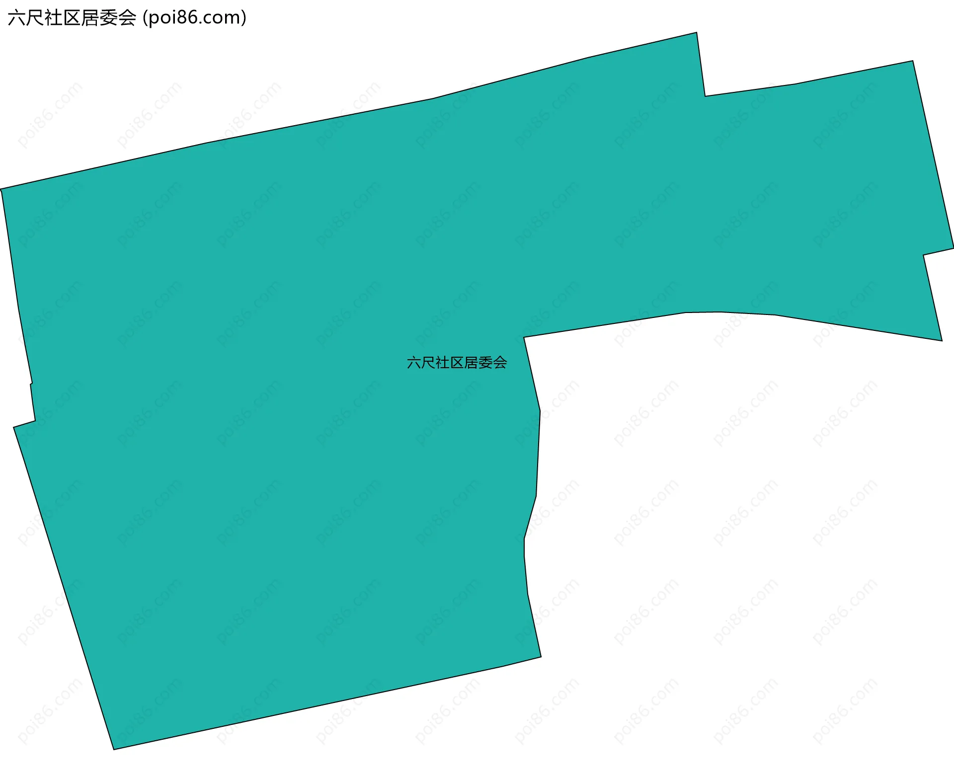 六尺社区居委会边界地图