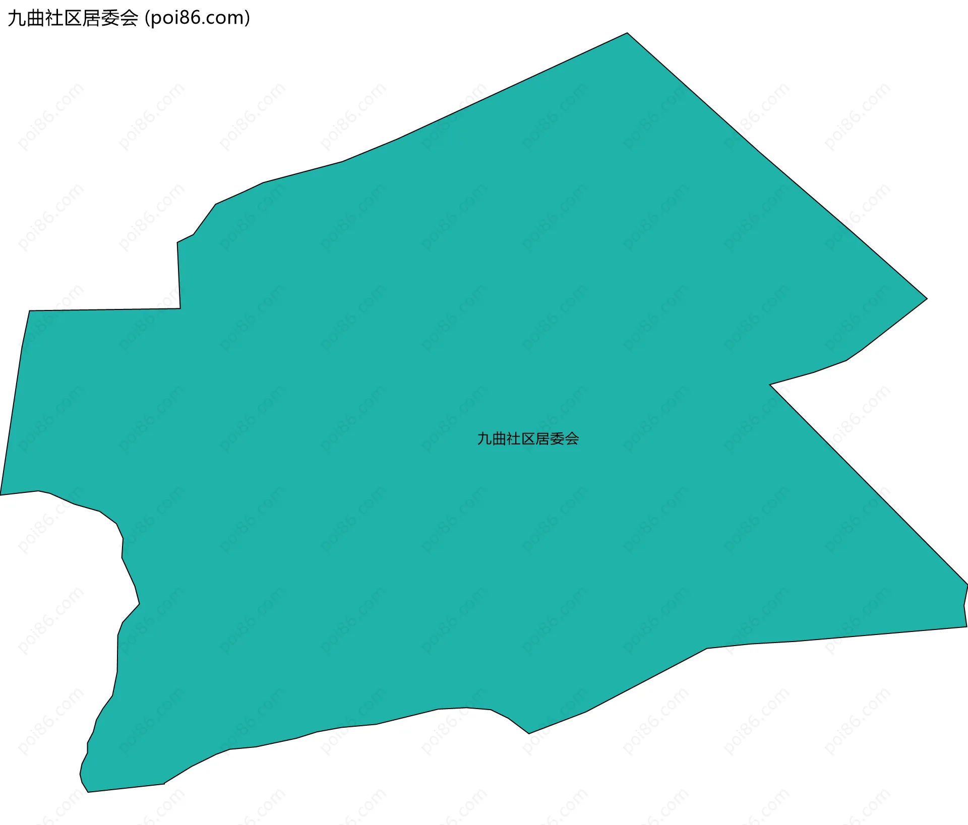 九曲社区居委会边界地图