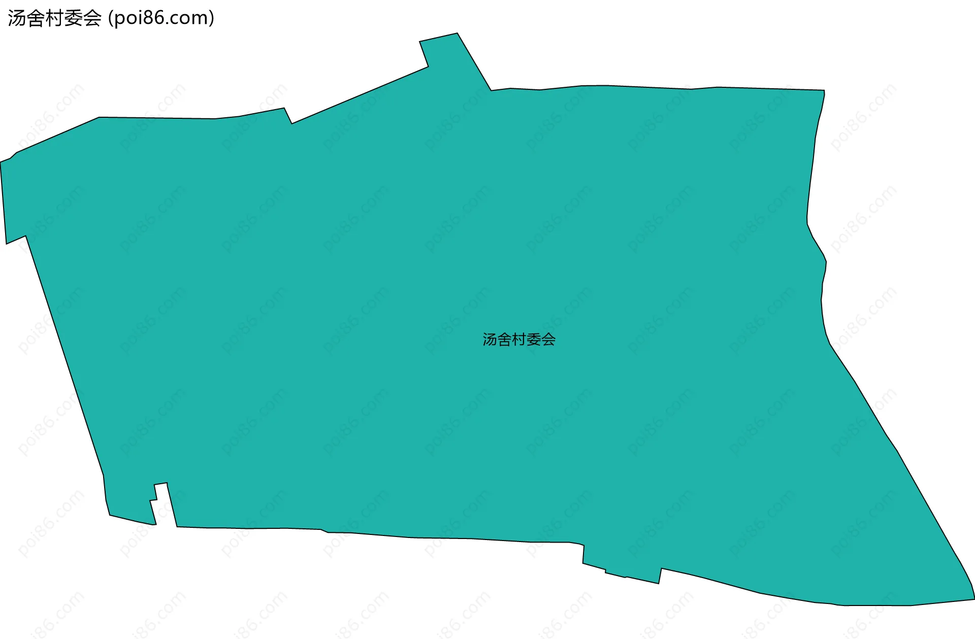 汤舍村委会边界地图