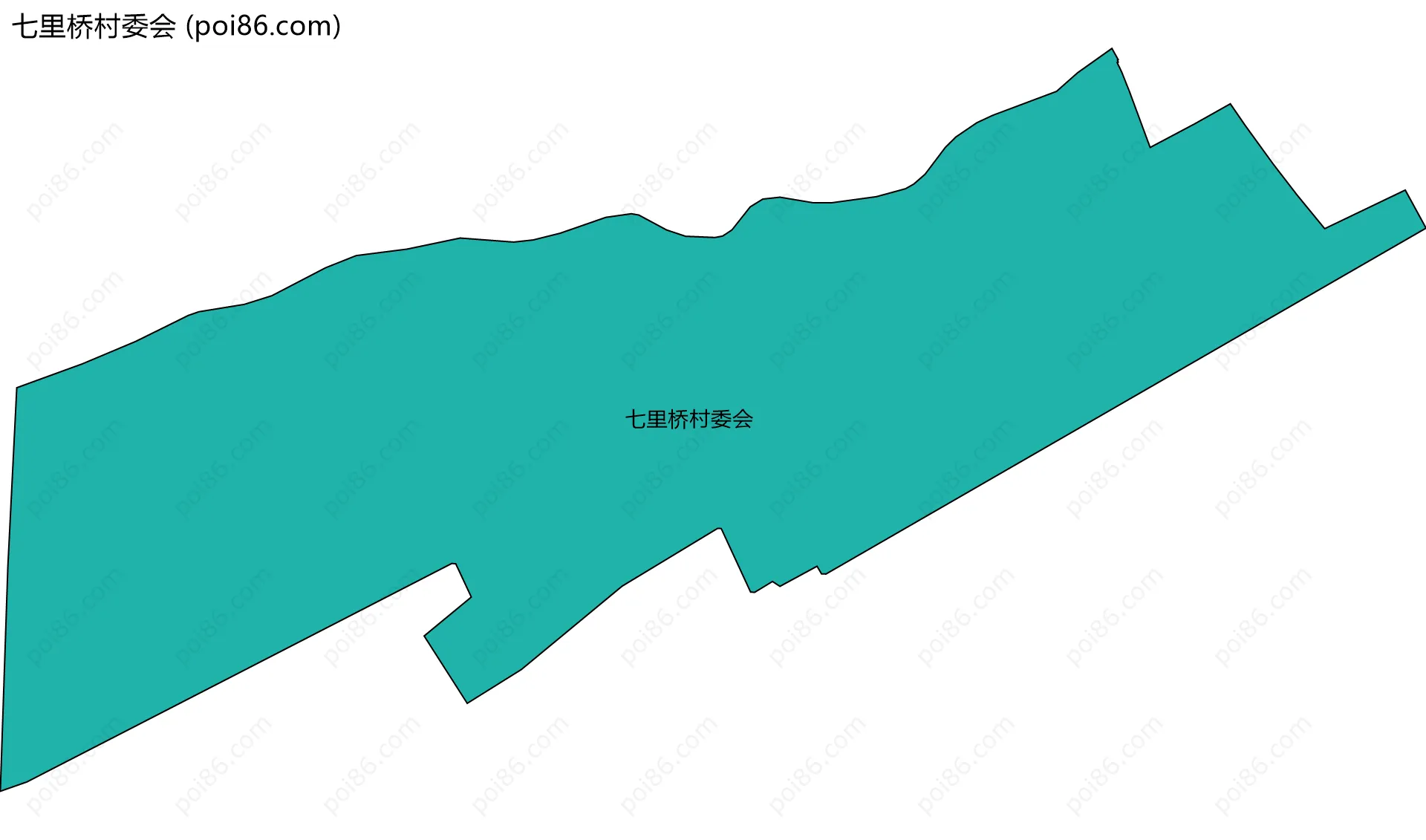 七里桥村委会边界地图