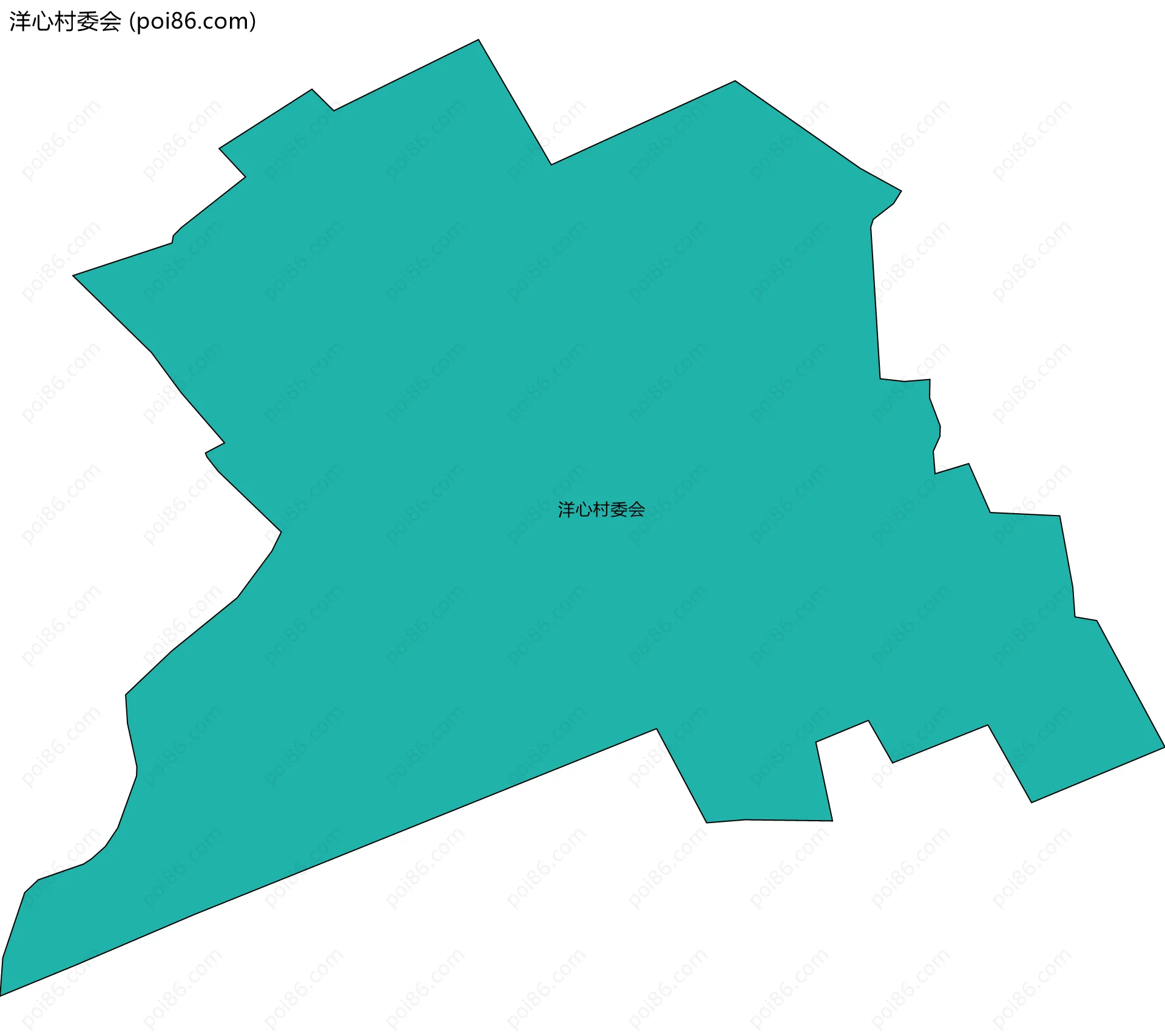 洋心村委会边界地图