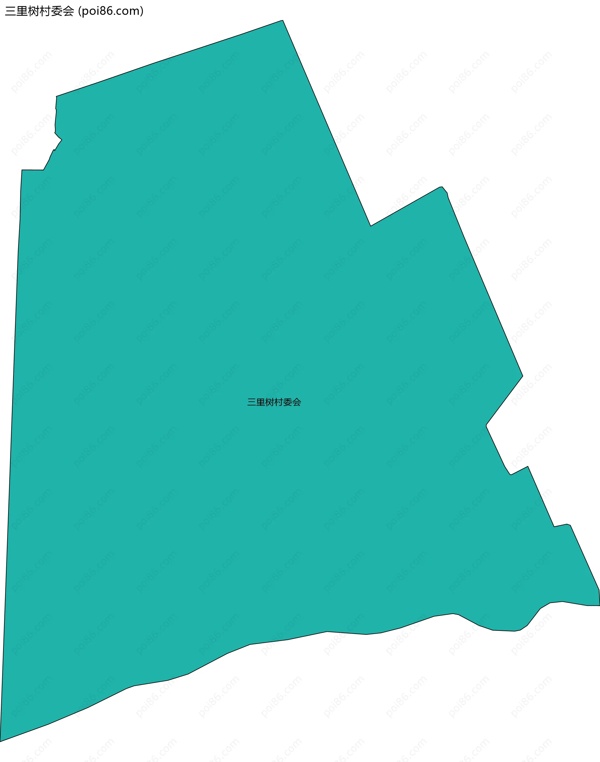 三里树村委会边界地图