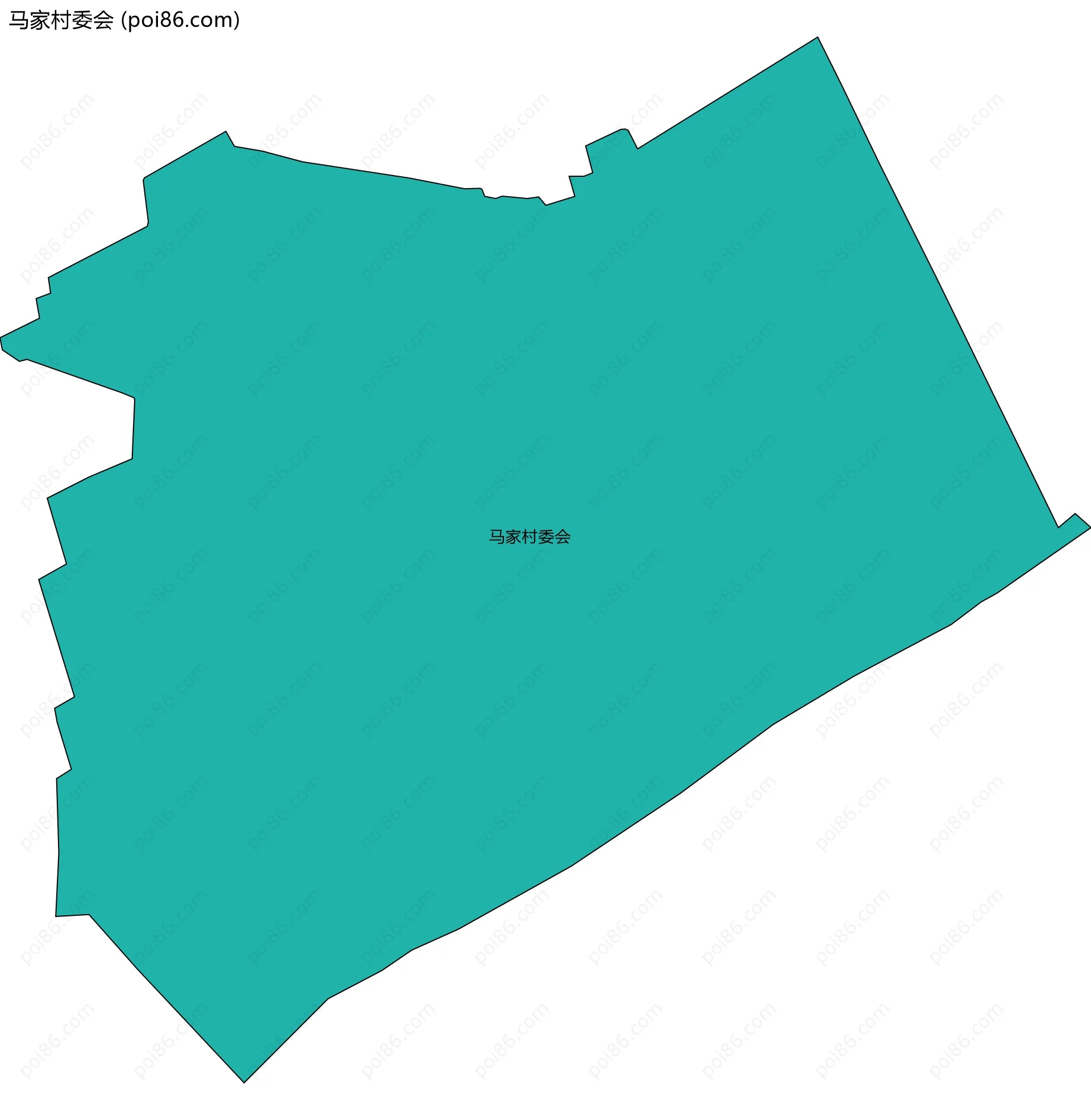 马家村委会边界地图