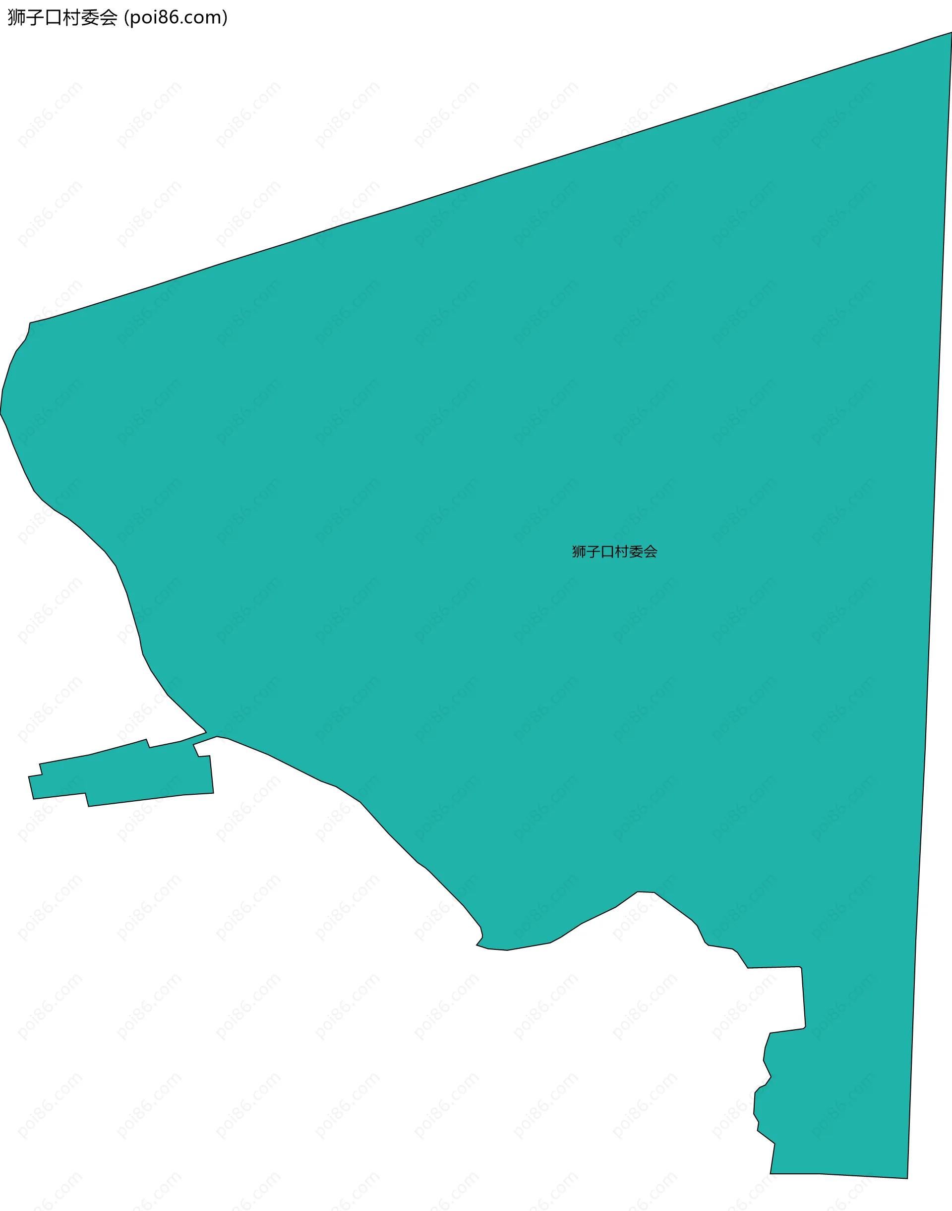 狮子口村委会边界地图