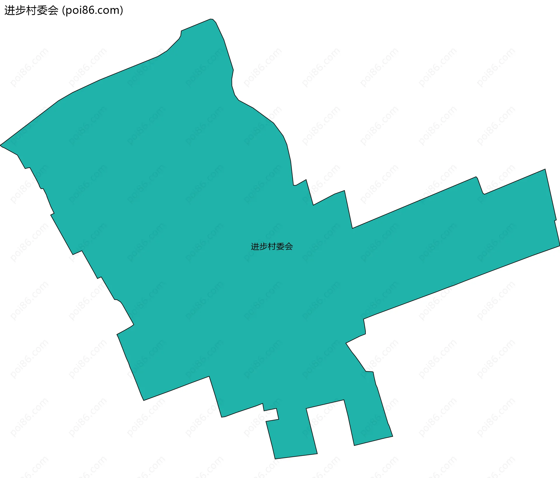 进步村委会边界地图