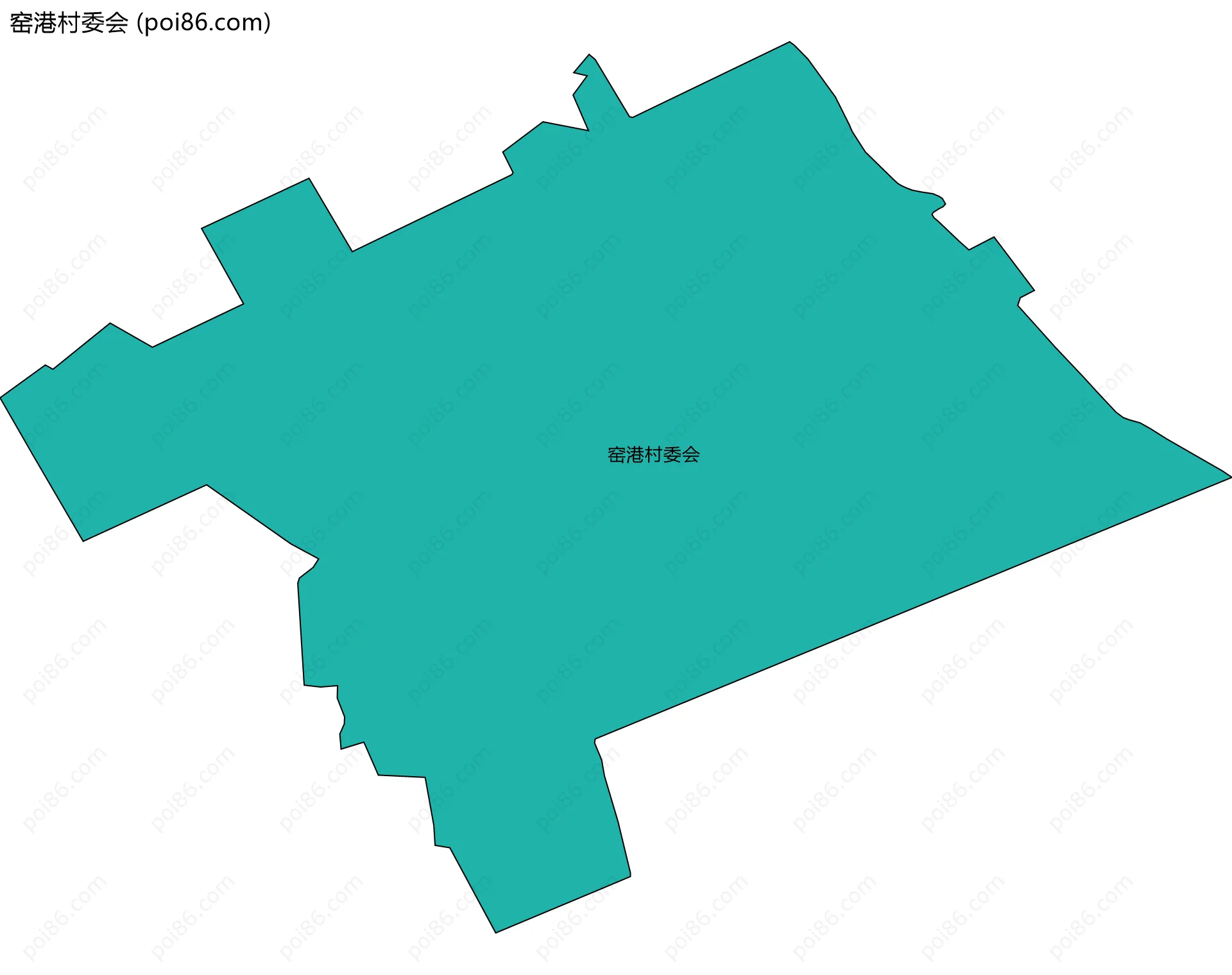 窑港村委会边界地图