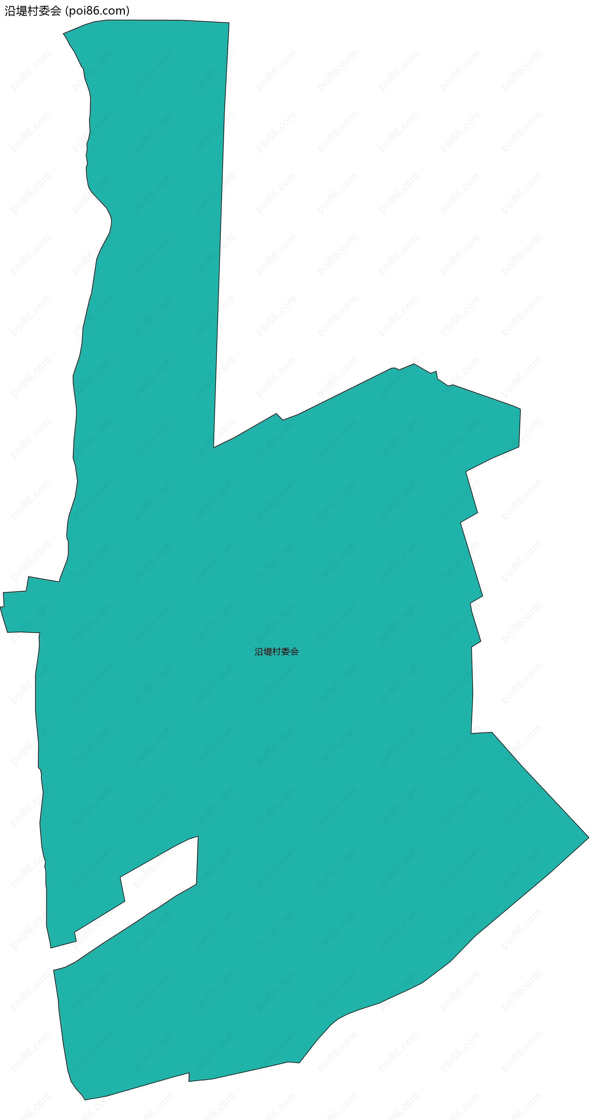 沿堤村委会边界地图