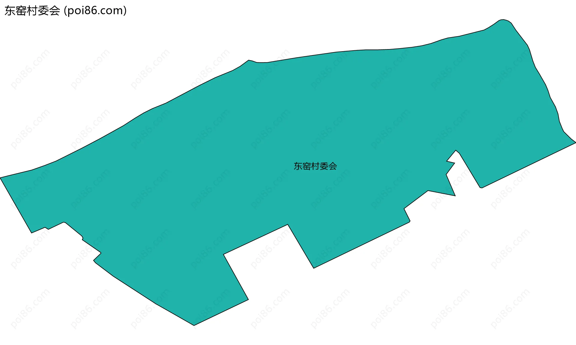 东窑村委会边界地图