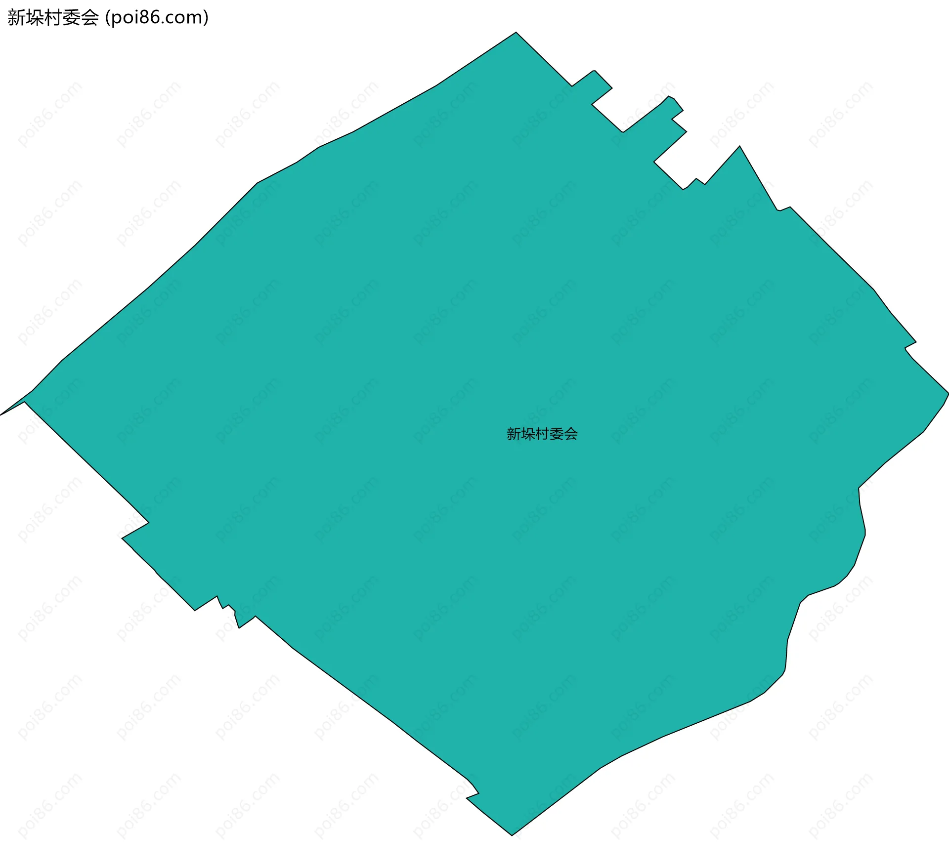 新垛村委会边界地图