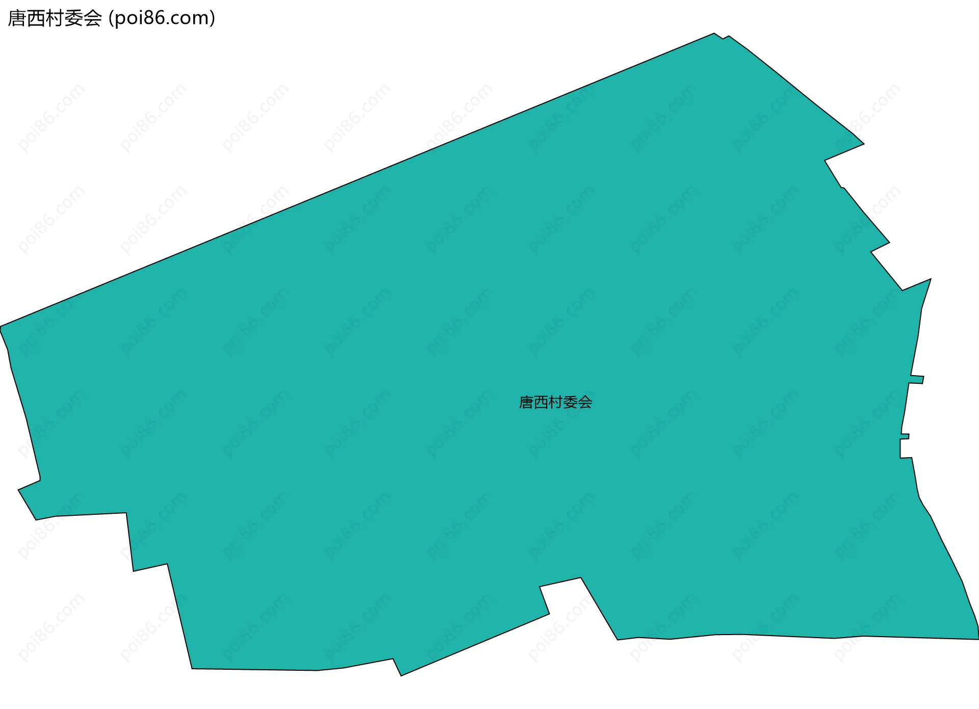 唐西村委会边界地图