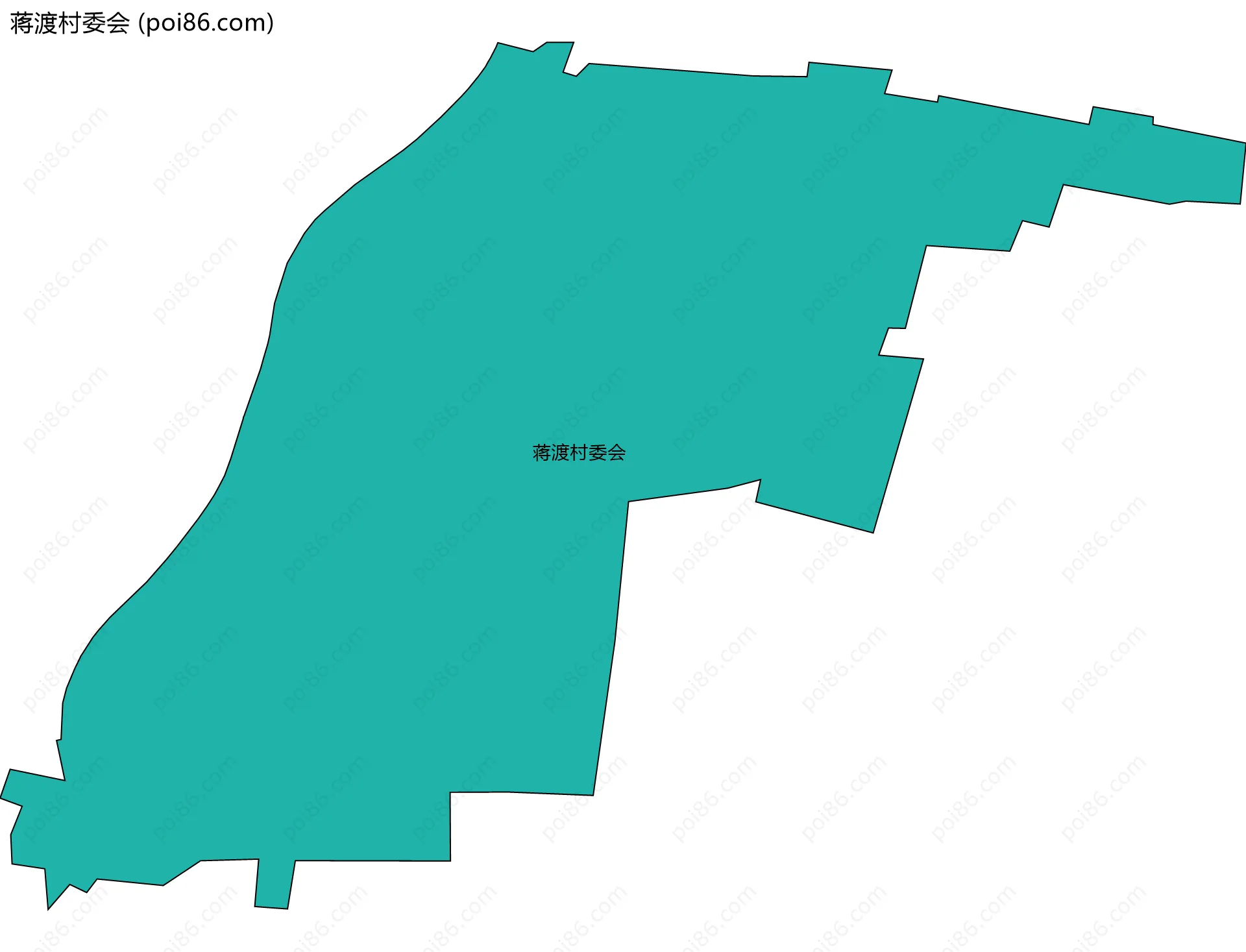 蒋渡村委会边界地图