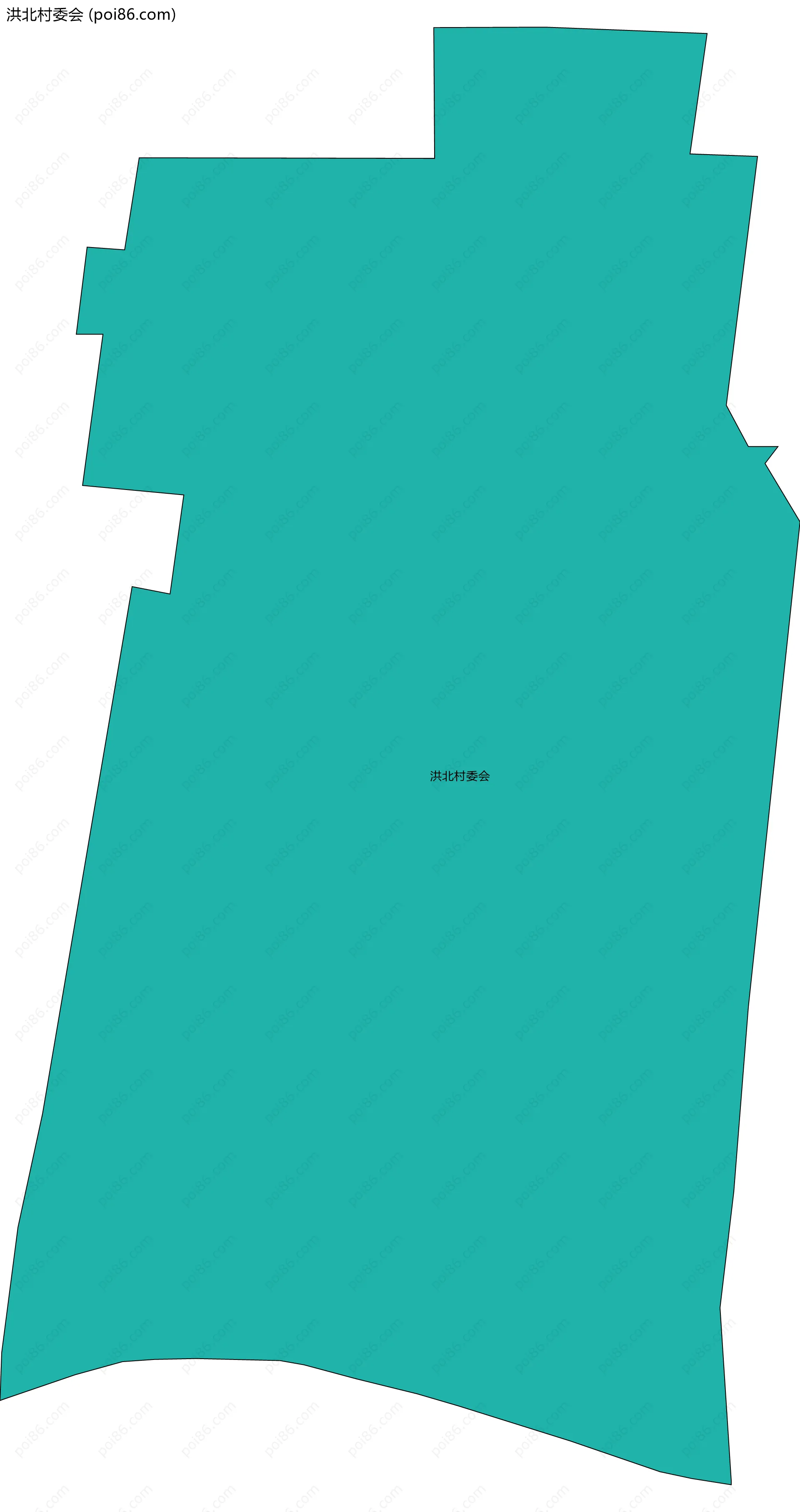 洪北村委会边界地图