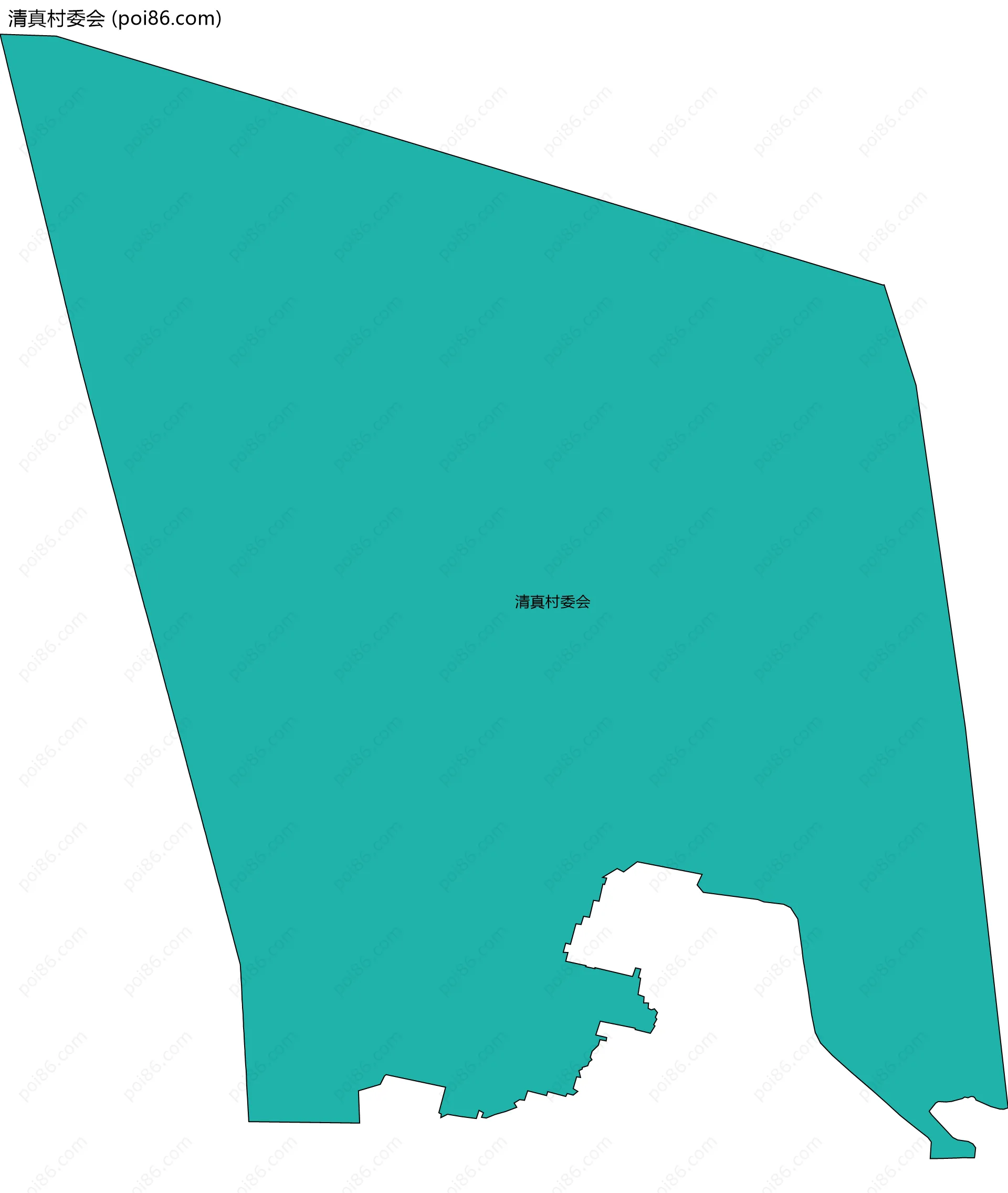 清真村委会边界地图