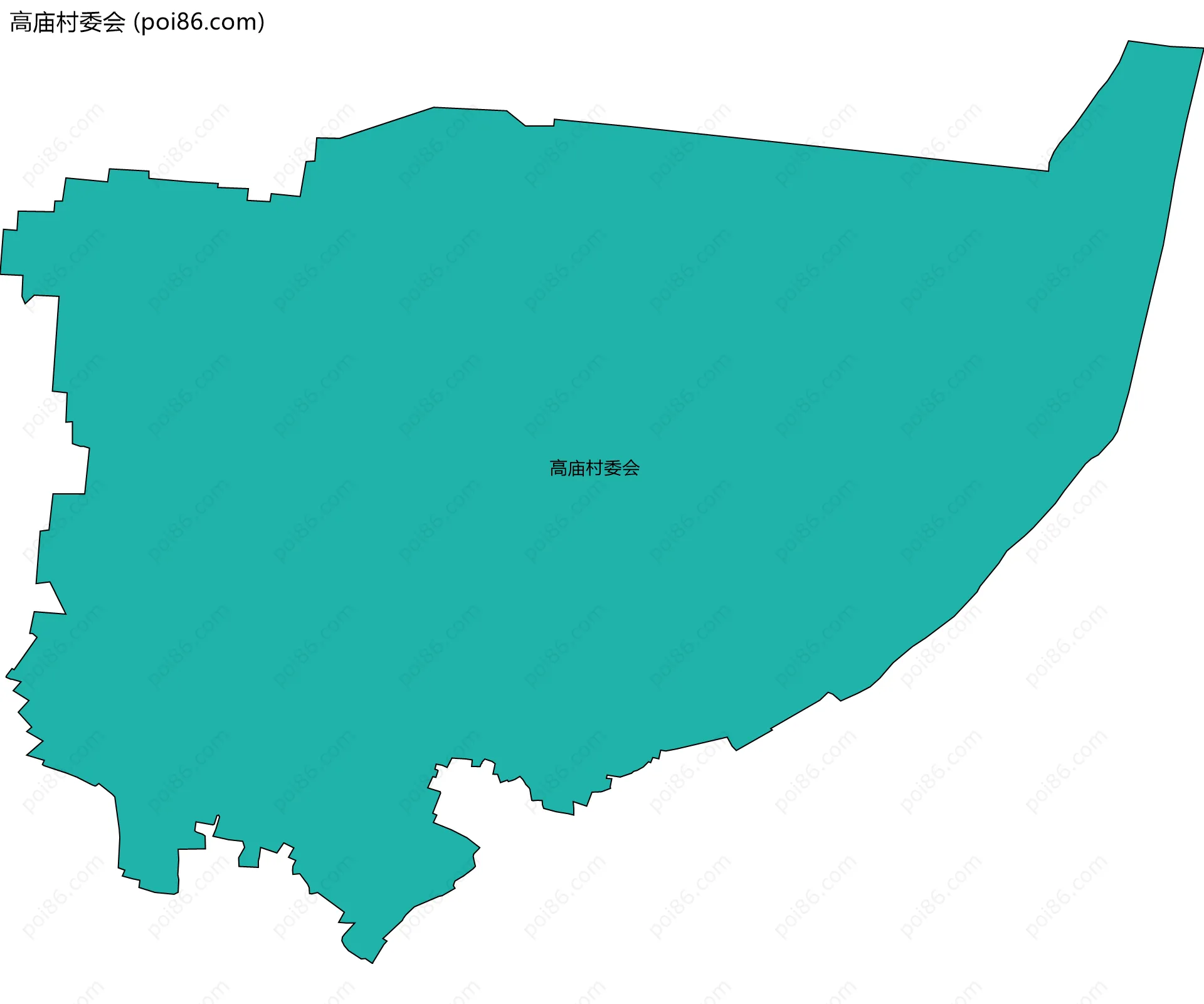 高庙村委会边界地图