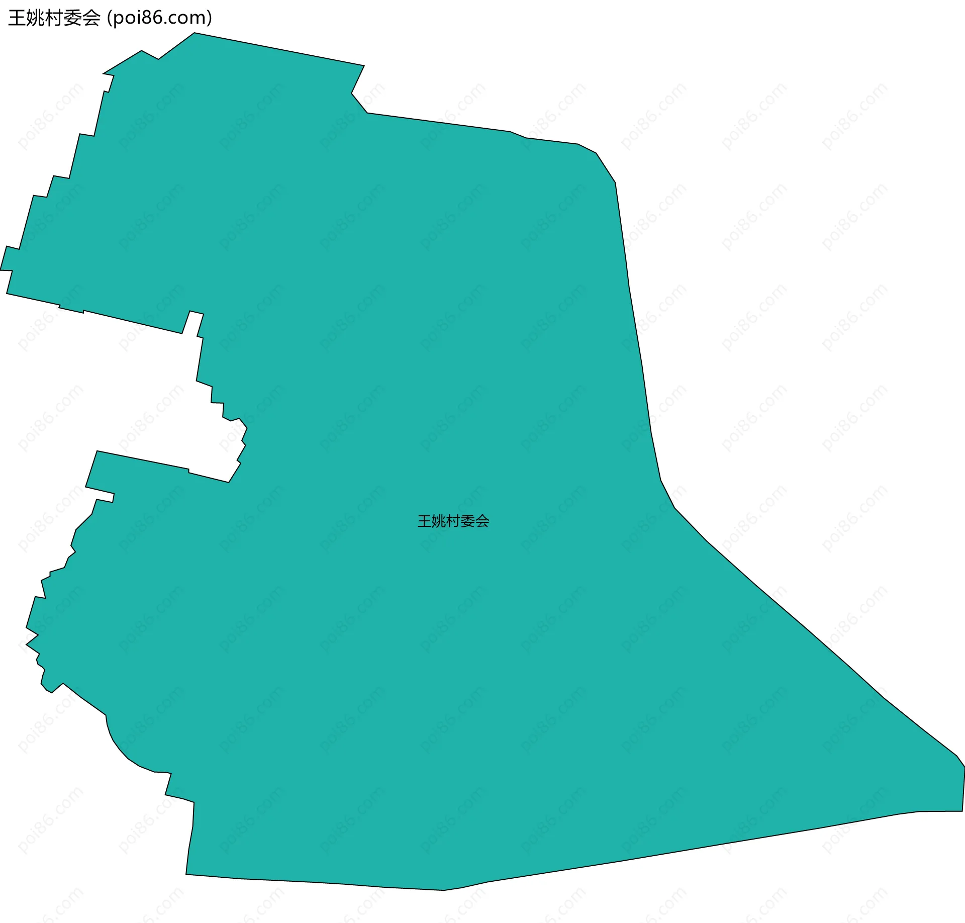 王姚村委会边界地图