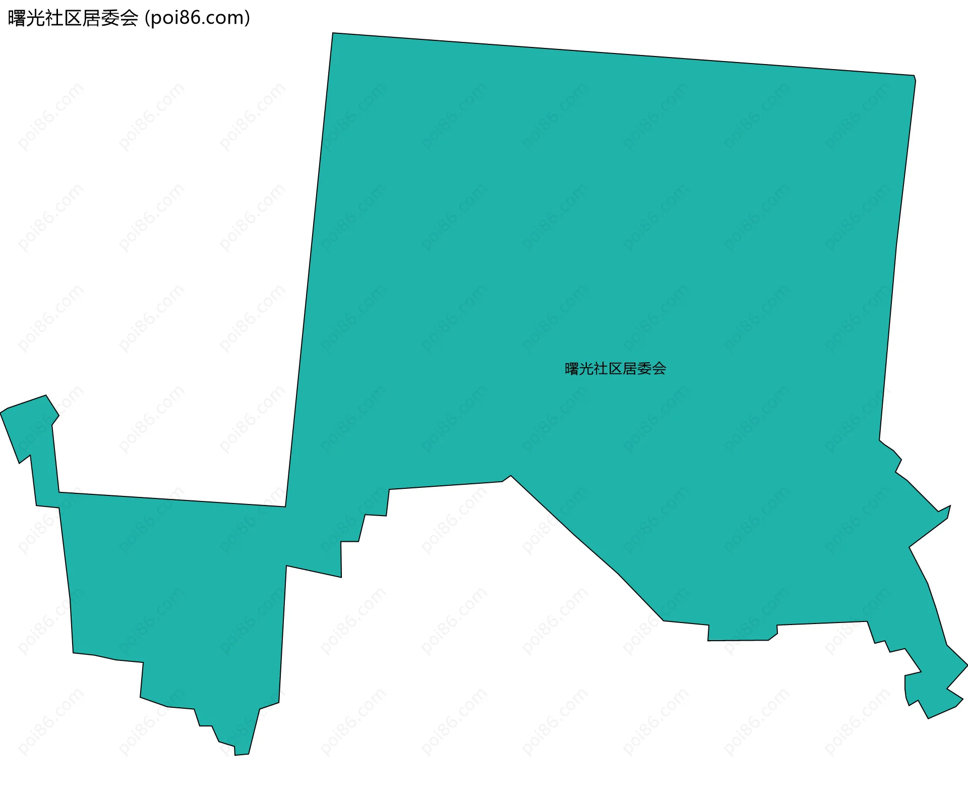 曙光社区居委会边界地图