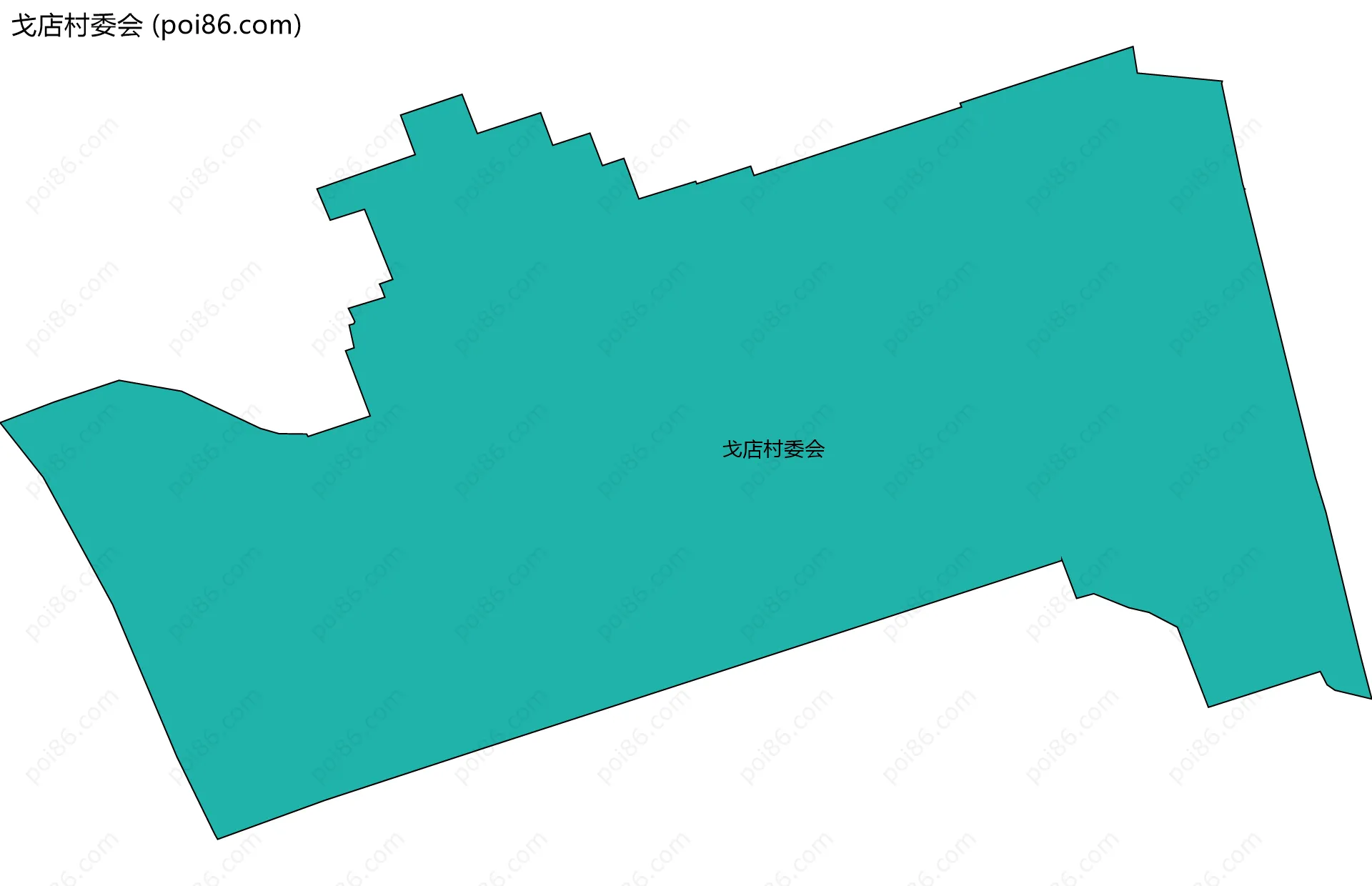 戈店村委会边界地图