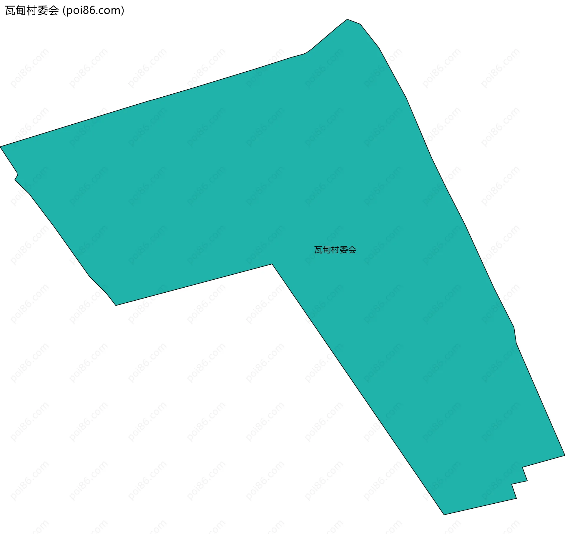 瓦甸村委会边界地图