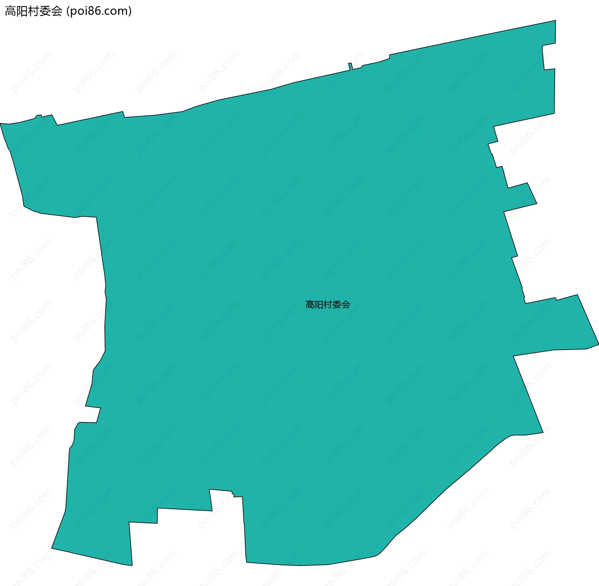 高阳村委会边界地图